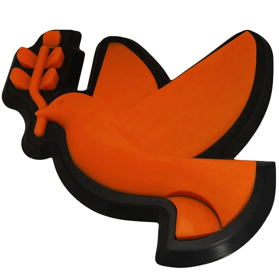 Mac Pierce - U+1F54A (dove) | 3D Printed