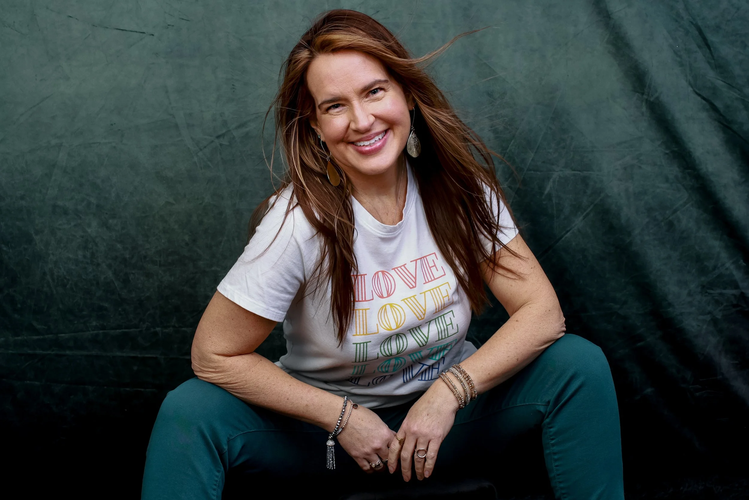 Casual portrait of Katrina Grady, 50 year old woman for self portraits at KL Portrait Art,