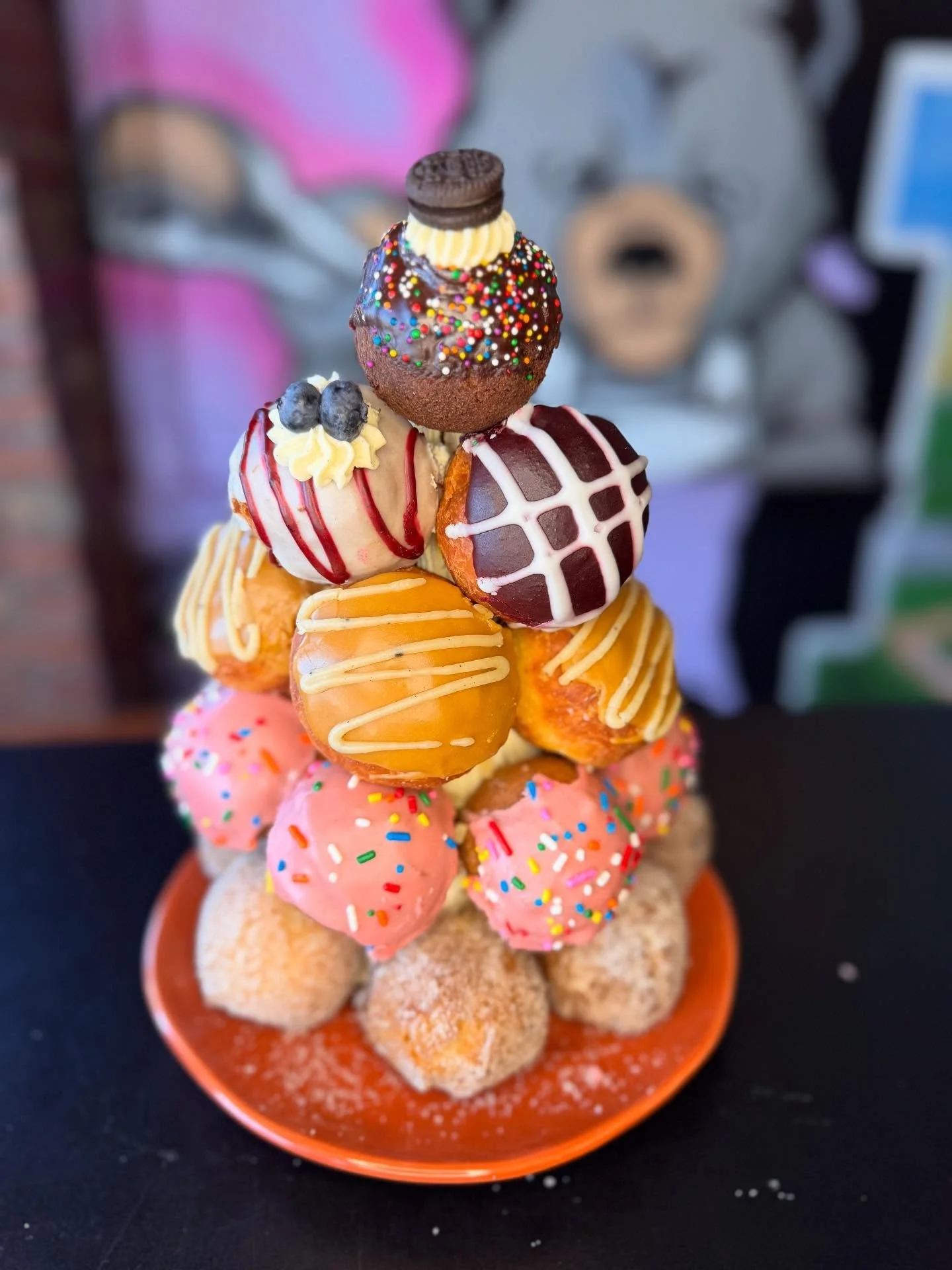 Introducing our latest creation (experiment)&hellip;

The Donut Tower Cake 

Because sheet cakes are basic and cupcakes are tired&mdash;meet your new go-to for birthdays, graduations, weddings, or just Tuesdays when you want to flex.

Our Donut Tower