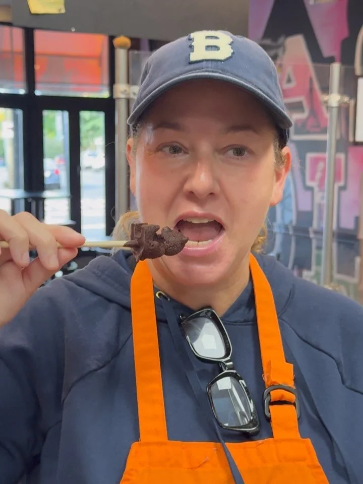 The cutest bear you&rsquo;ll ever meet&hellip; and eat. Its an apple slice encased in a chocolate bear on a stick