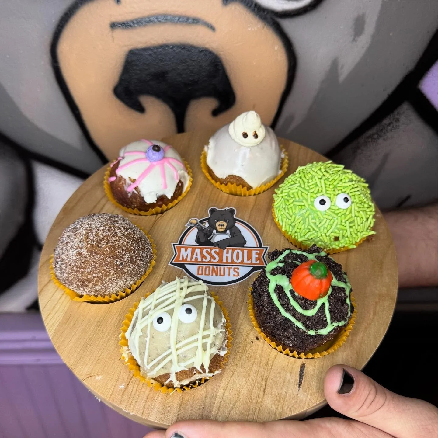It&rsquo;s that time of year when our donut holes come creeping out of the fryer with a spooky twist. This week only, sink your teeth into these wicked good Halloween treats:

Eye 95
&ldquo;I always feel like&hellip; somebody&rsquo;s watching me!&rdq