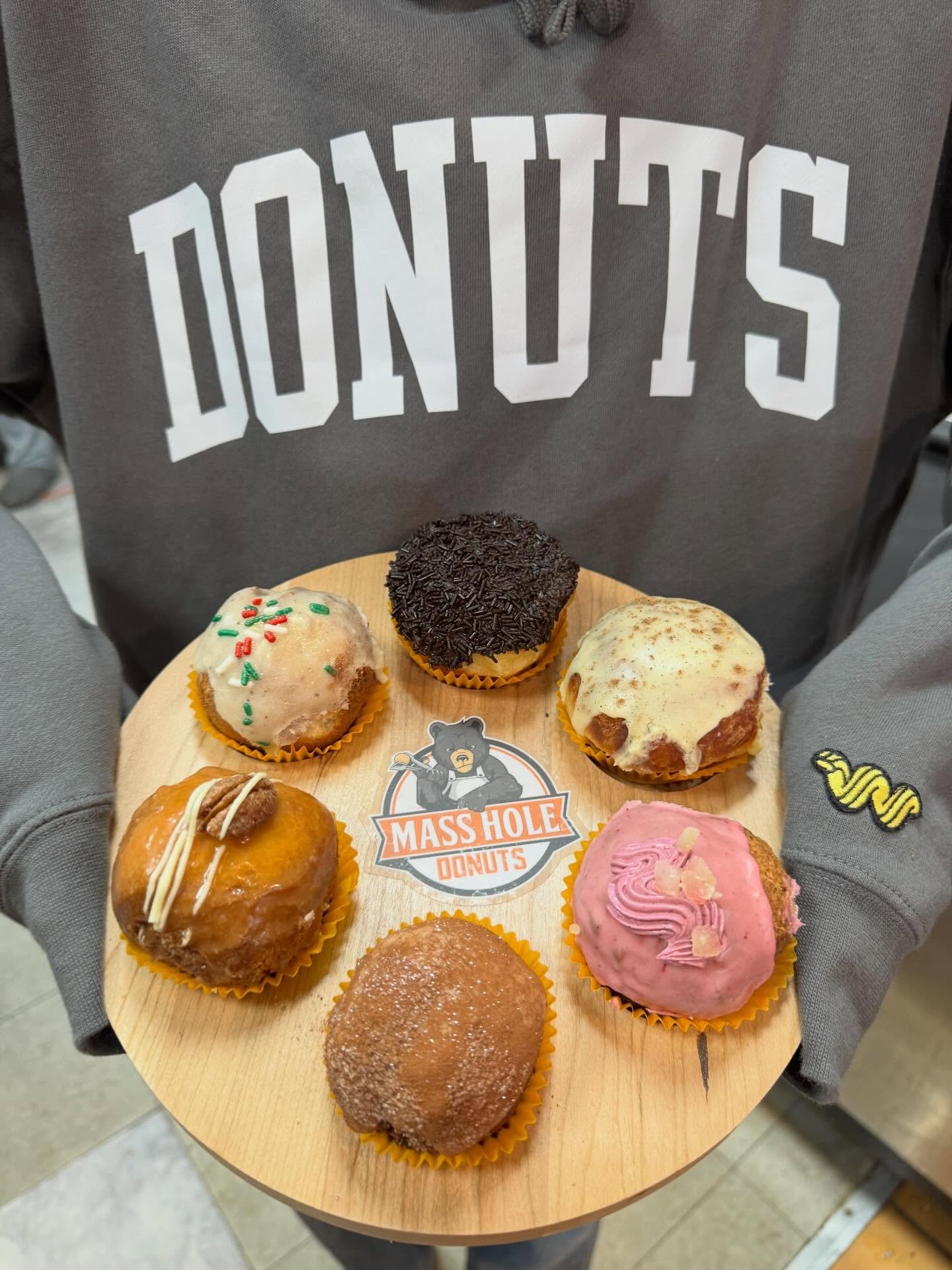 Introducing the DONUTS Hoodie 
Our limited-edition collab with @wearyourdish is officially here &mdash; cozy, wicked soft, and made for every donut-obsessed Masshole on your list.

Perfect for:
🎁 Holiday gifting
☕ Coffee runs
🍩 Sunday donut drops
❄