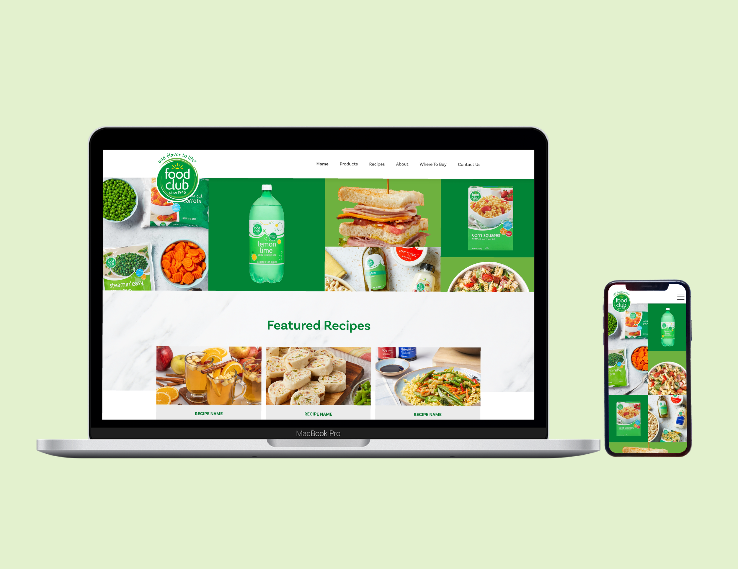 Food Club Website and Mobile