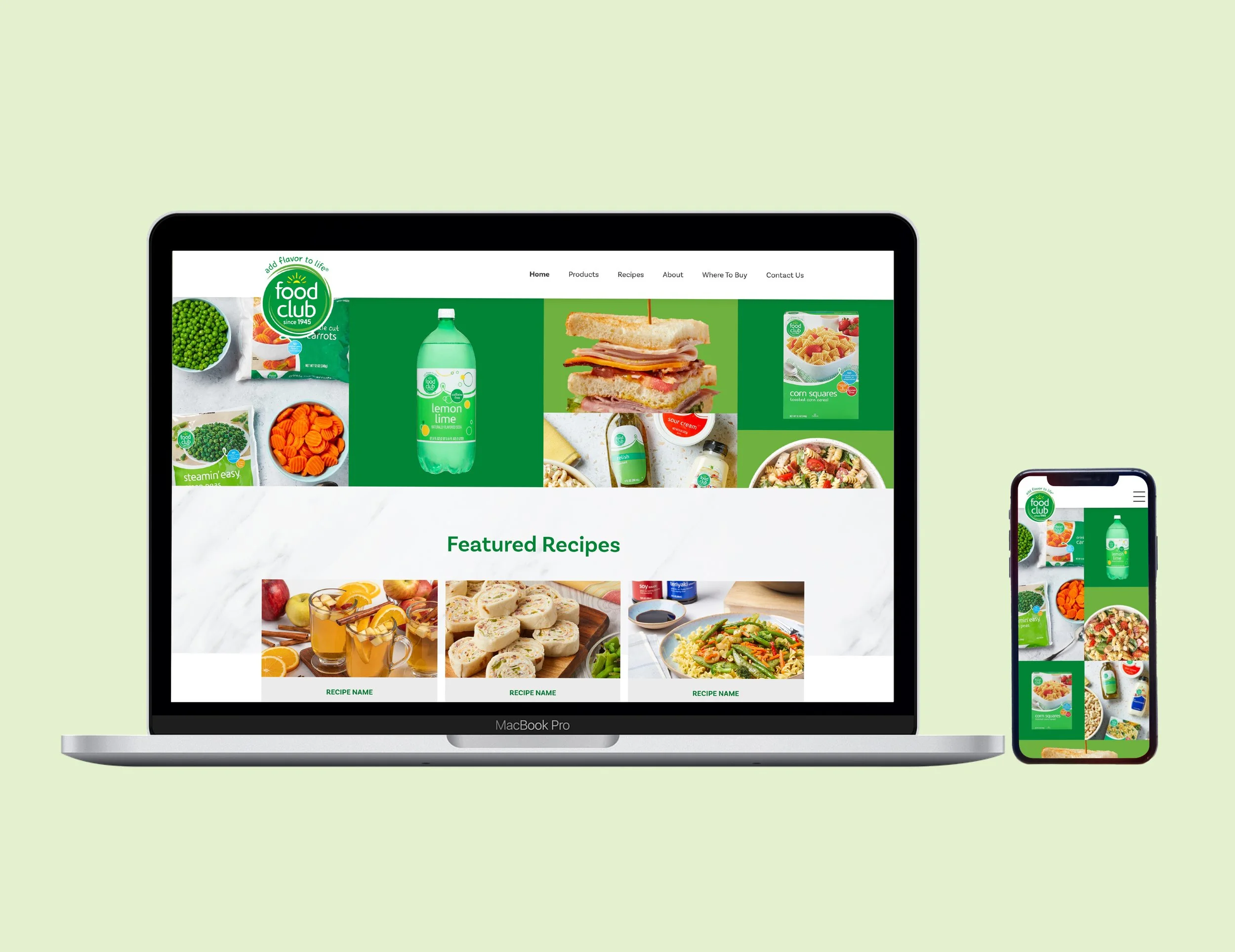 Food Club Website and Mobile