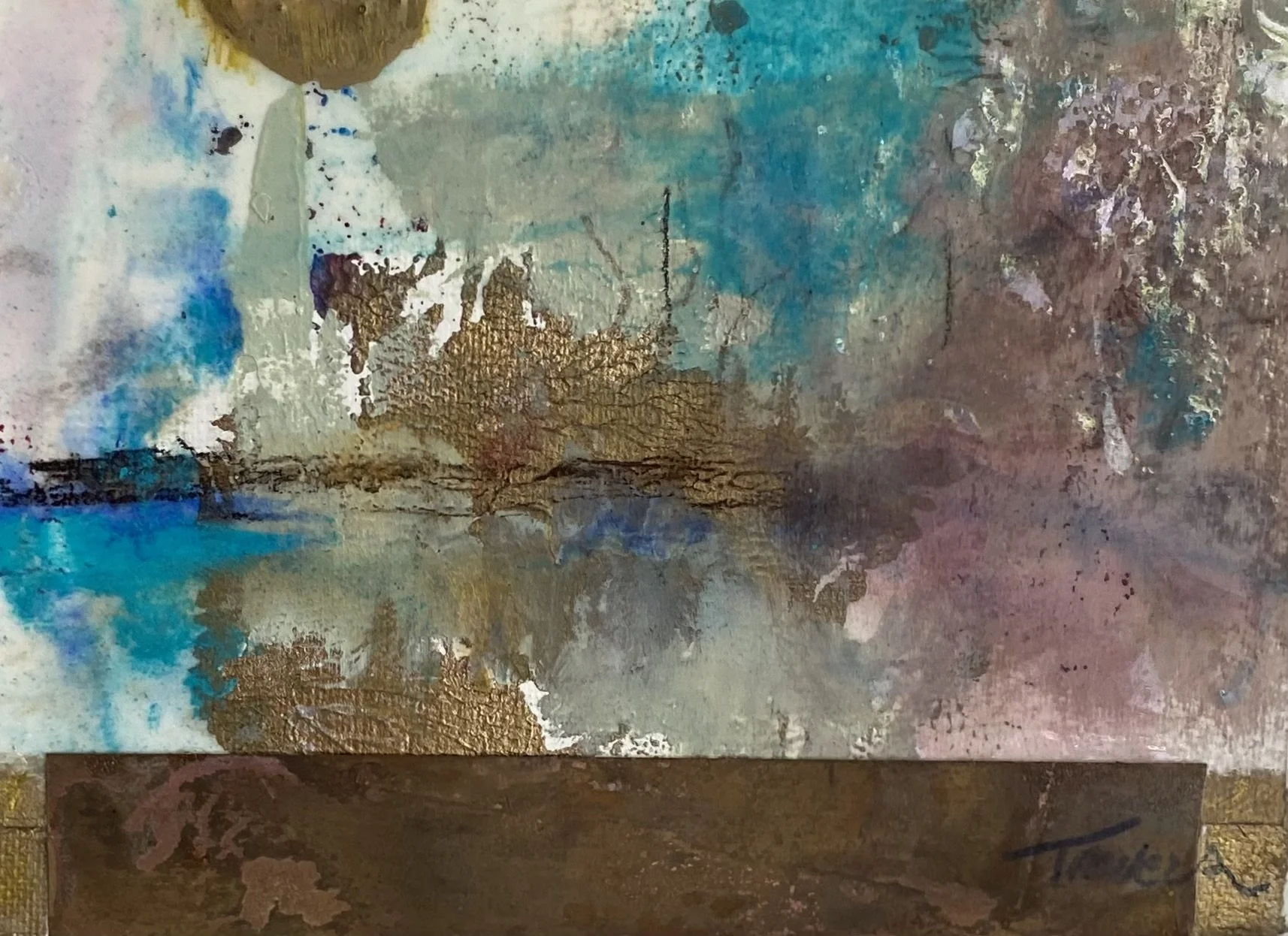 Forgotten, 10X12, Encaustic Mixed Media, $195