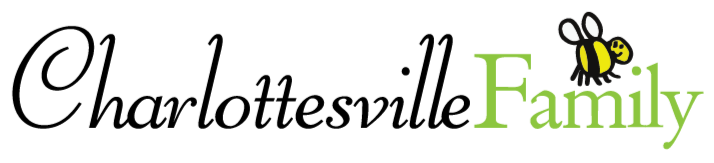 The word 'family' in black and green with a cute bee graphic near the letter 'y'.