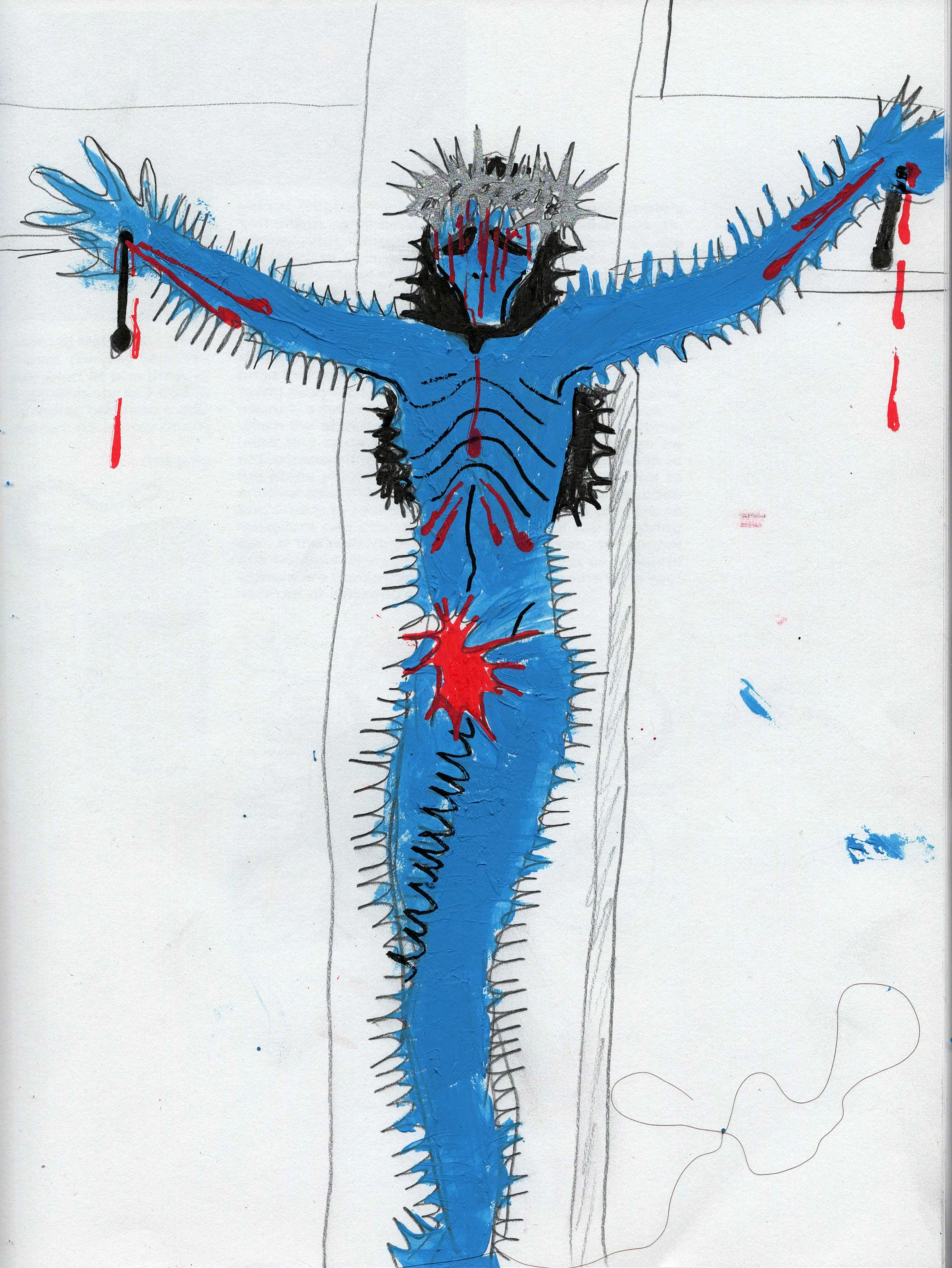 Spikey Jesus, Original Drawing 2026