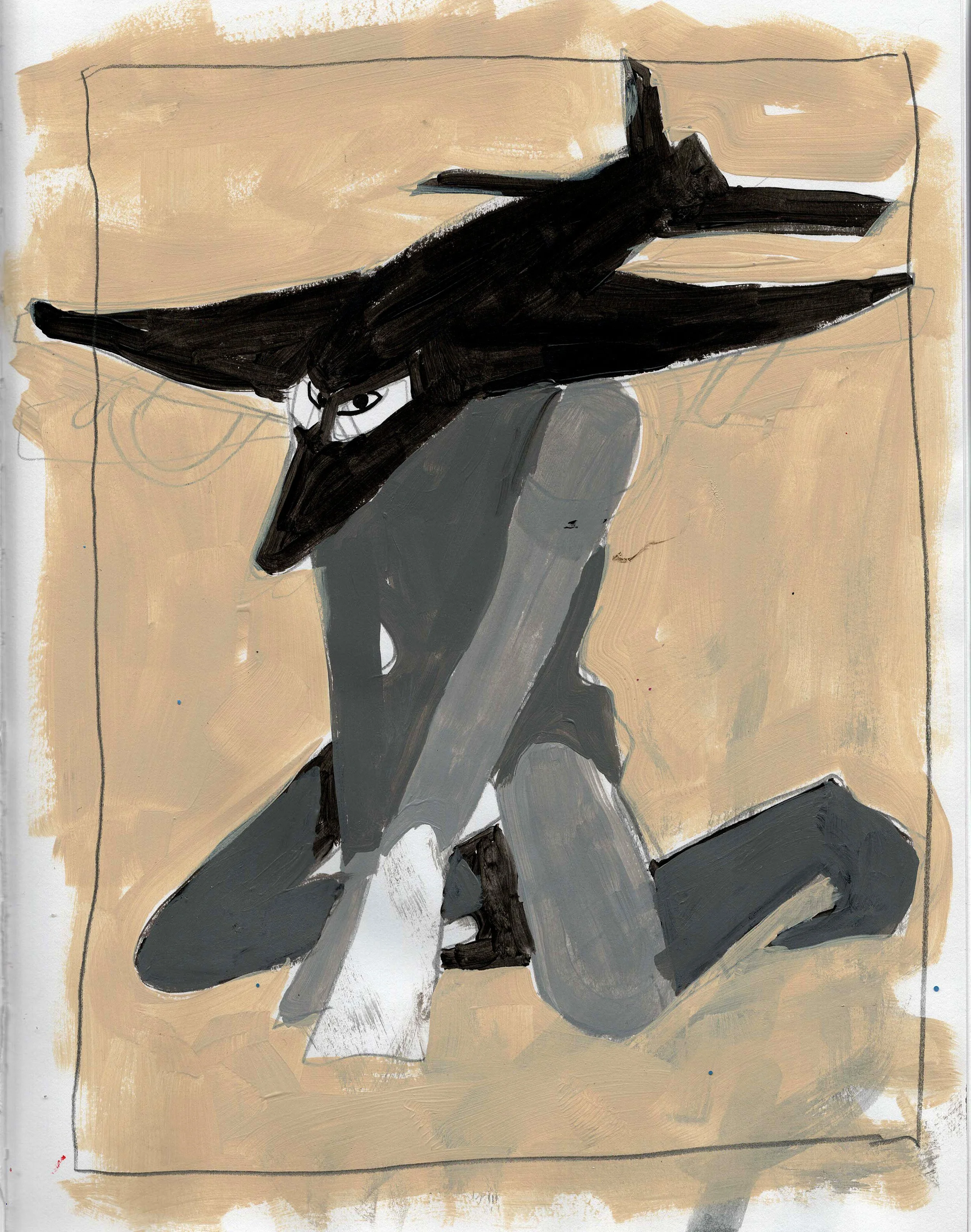 Tribute to sharkplane 2 (original sketchbook page 2026)