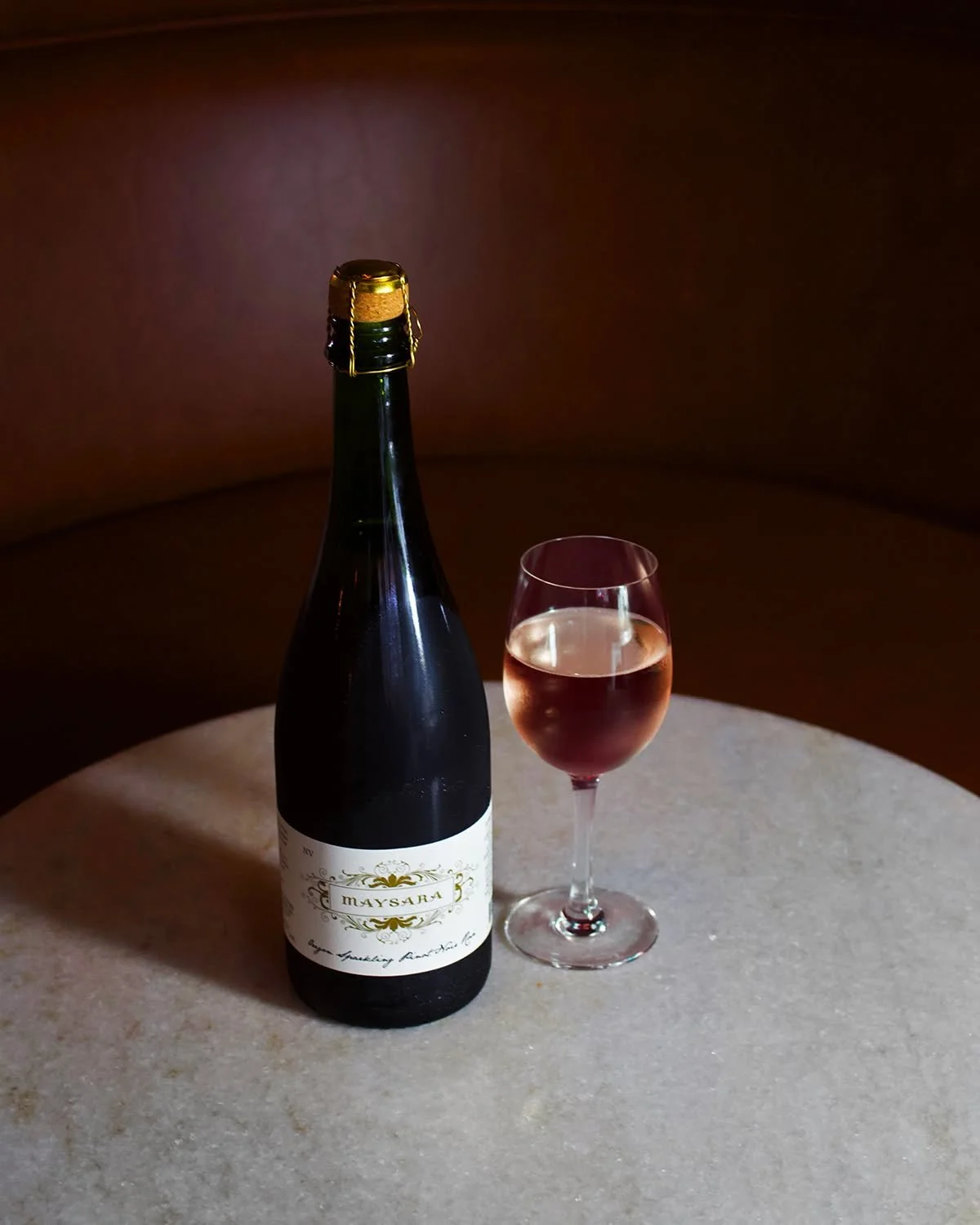 Whoa, party in a glass! This Pinot Noir Ros&eacute; sparkler from Maysara is the life of lounge season, bursting with fruity fun and a hint of sass! It's like a rhubarb chariot racing across your taste buds, leaving a trail of delightful acidity and 