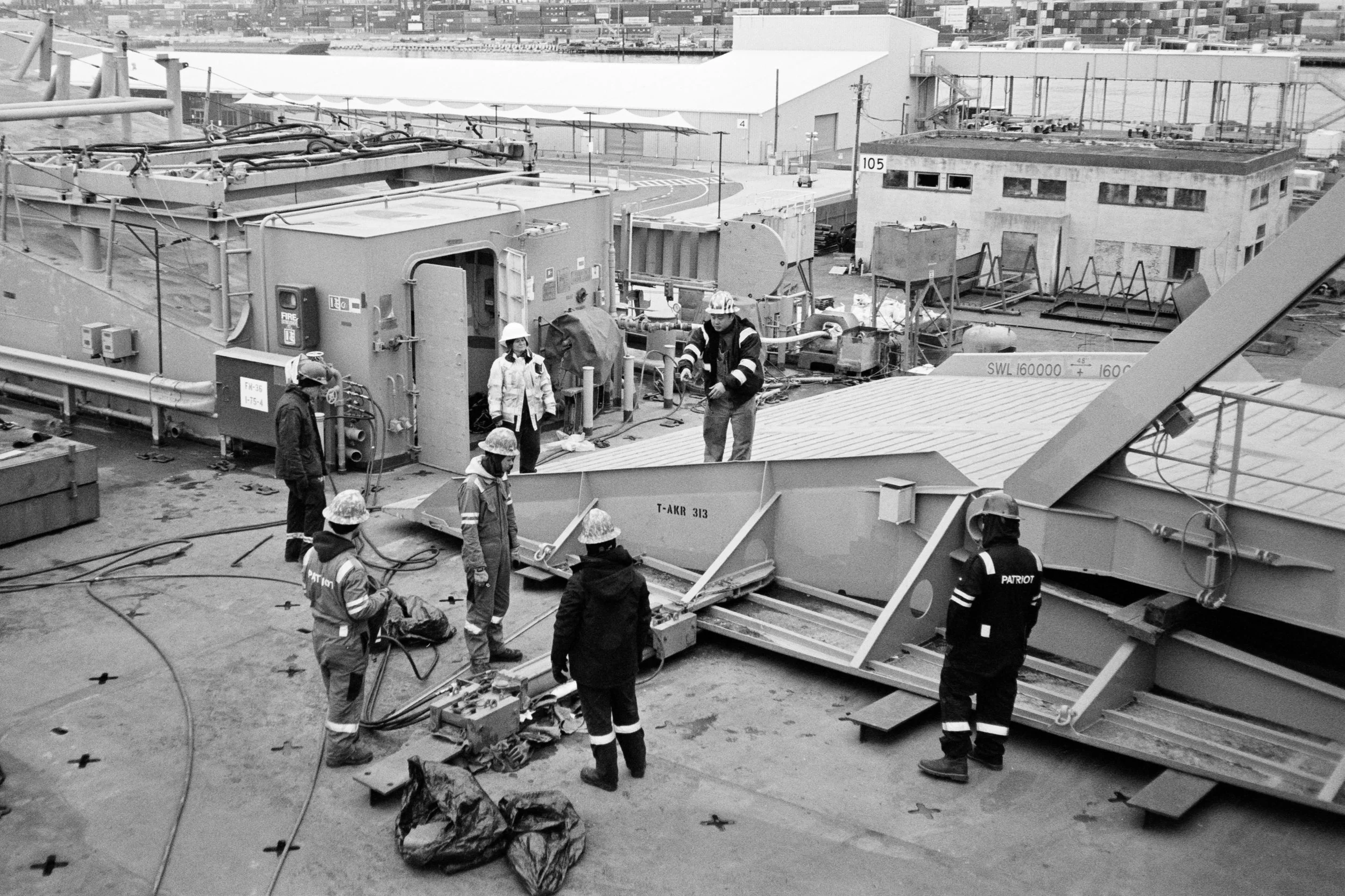 Our deck engineer explaining to the deck department how ramps work