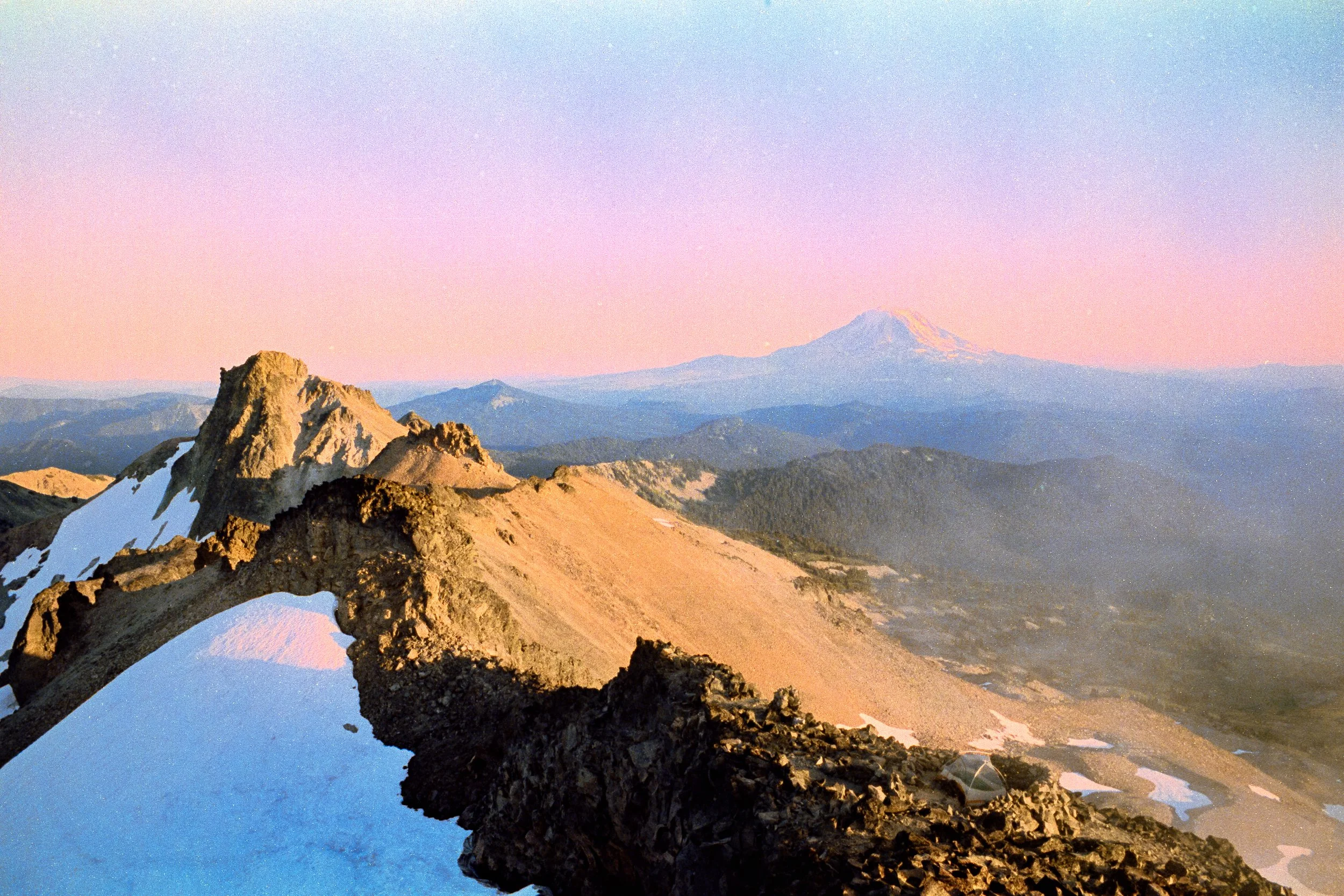 Ridgeline below Old Snowy Peak summit right off the PCT. One of the better backpacking camp spots I've had