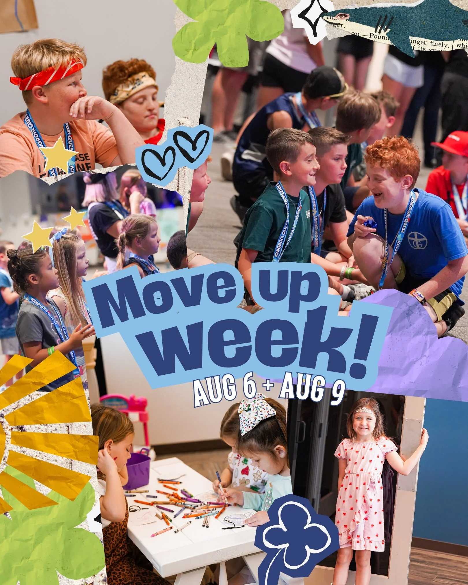 It&rsquo;s Move Up Weekend! Which means that some of our kids will move up to their next classrooms! Our Kindergartners  will move up to our Surfers class and our 6th graders will be heading to big church! We can&rsquo;t wait to see what God has in s