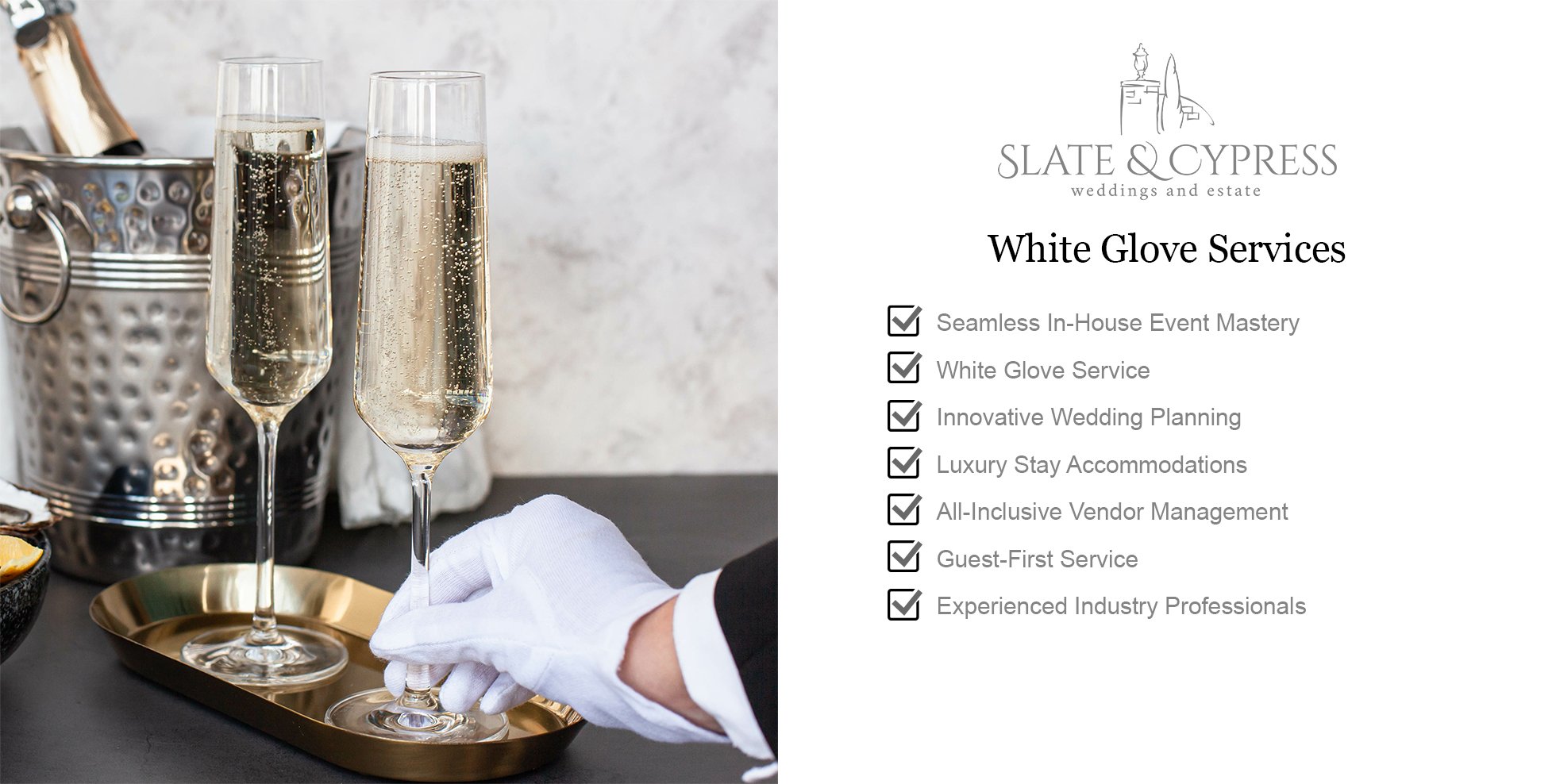 White Glove Wedding Services - Slate and Cypress Wedding &amp; Estate Destination