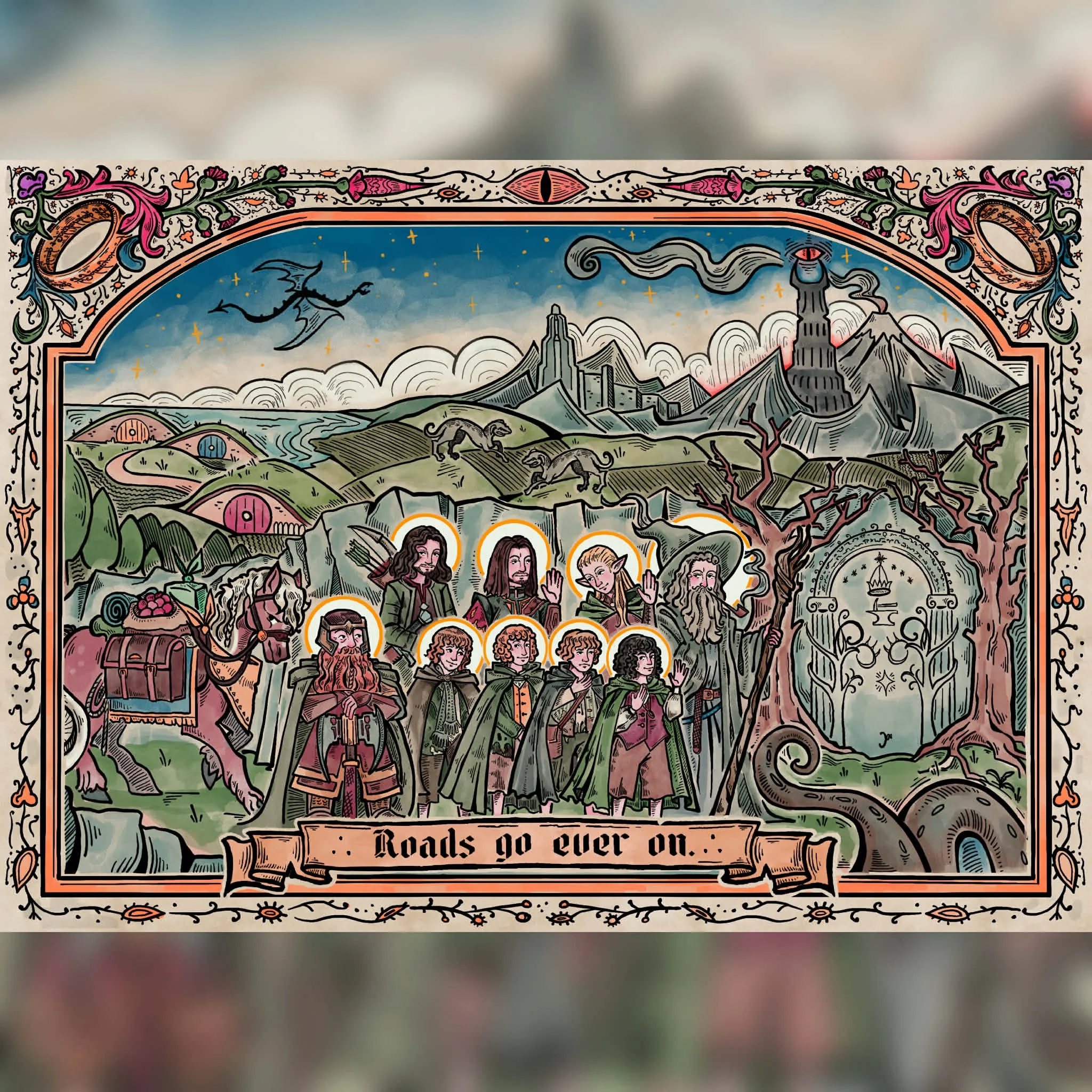 The Lord of The Rings A3 Print