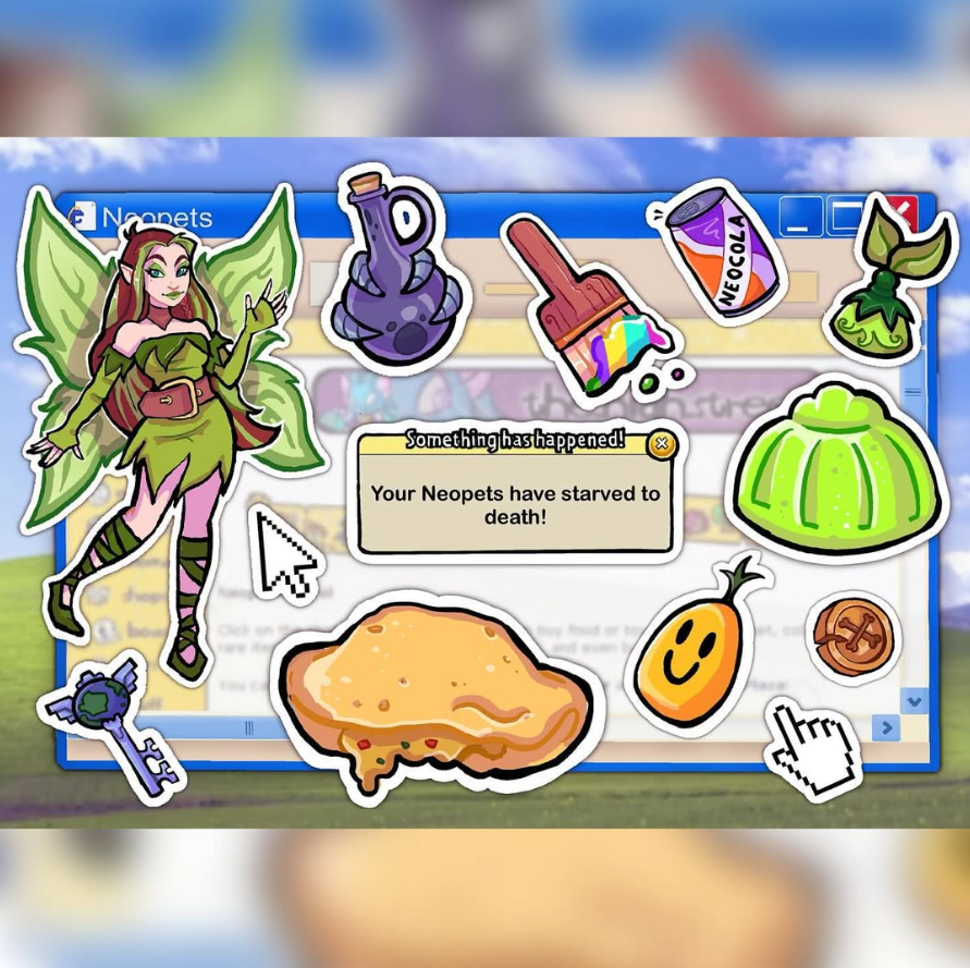 Neopets Sticker Sheet