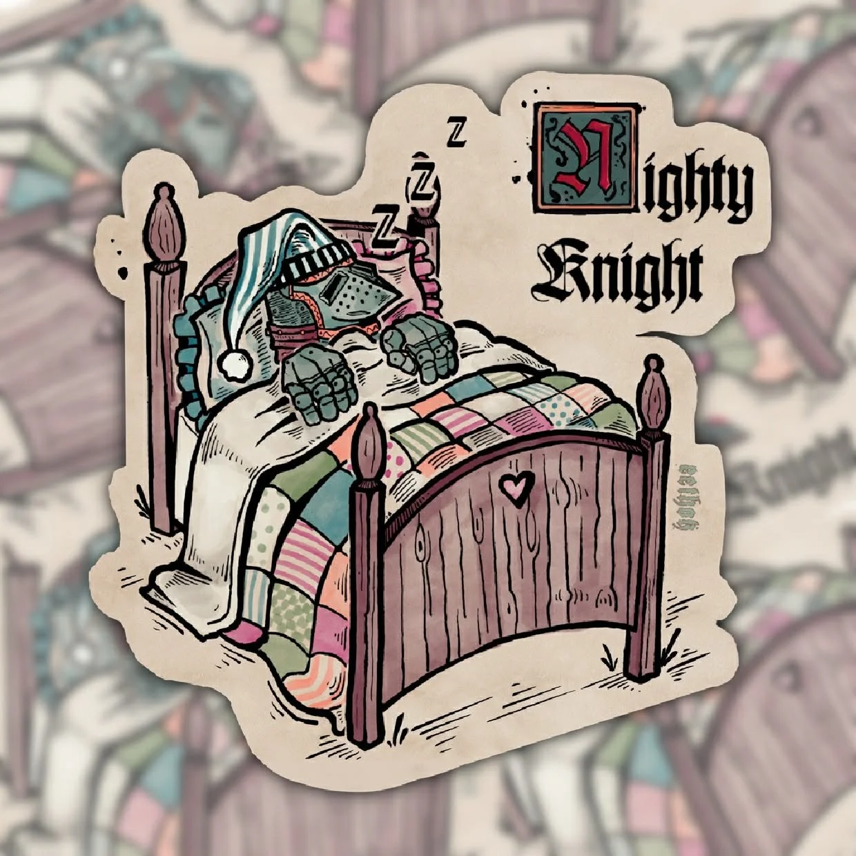 Nighty Knight Vinyl Sticker