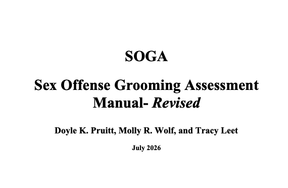 Sex Offense Grooming Assessment Manual (PDF)