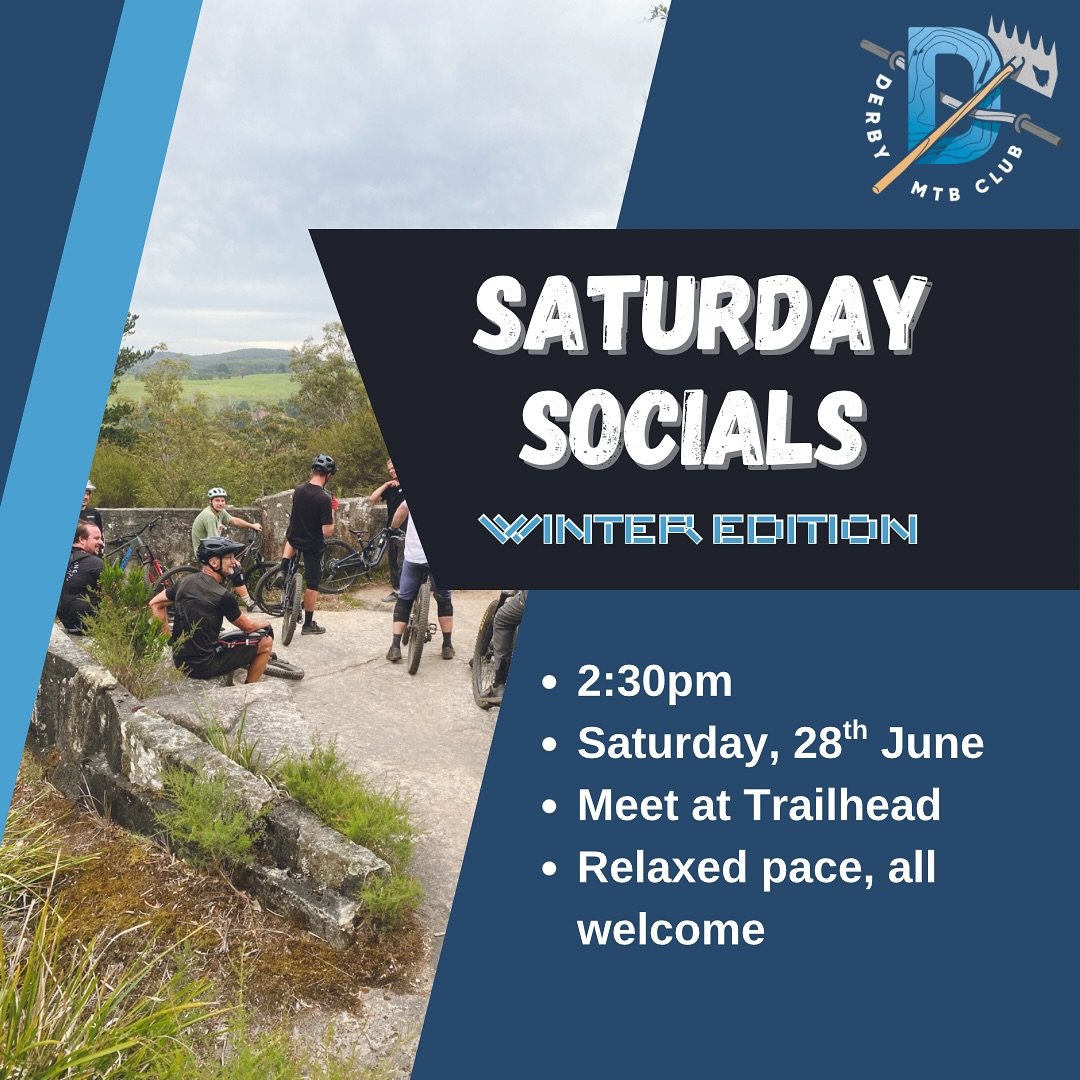 Saturday socials is back this week!
For winter, we have moved it forward to 2:30pm.
Come along for a pedal; meet at the trailhead!
https://www.derbymtbclub.com.au/events
@bluederby
#bluederby #tasmania #saturdaysocials #mtb