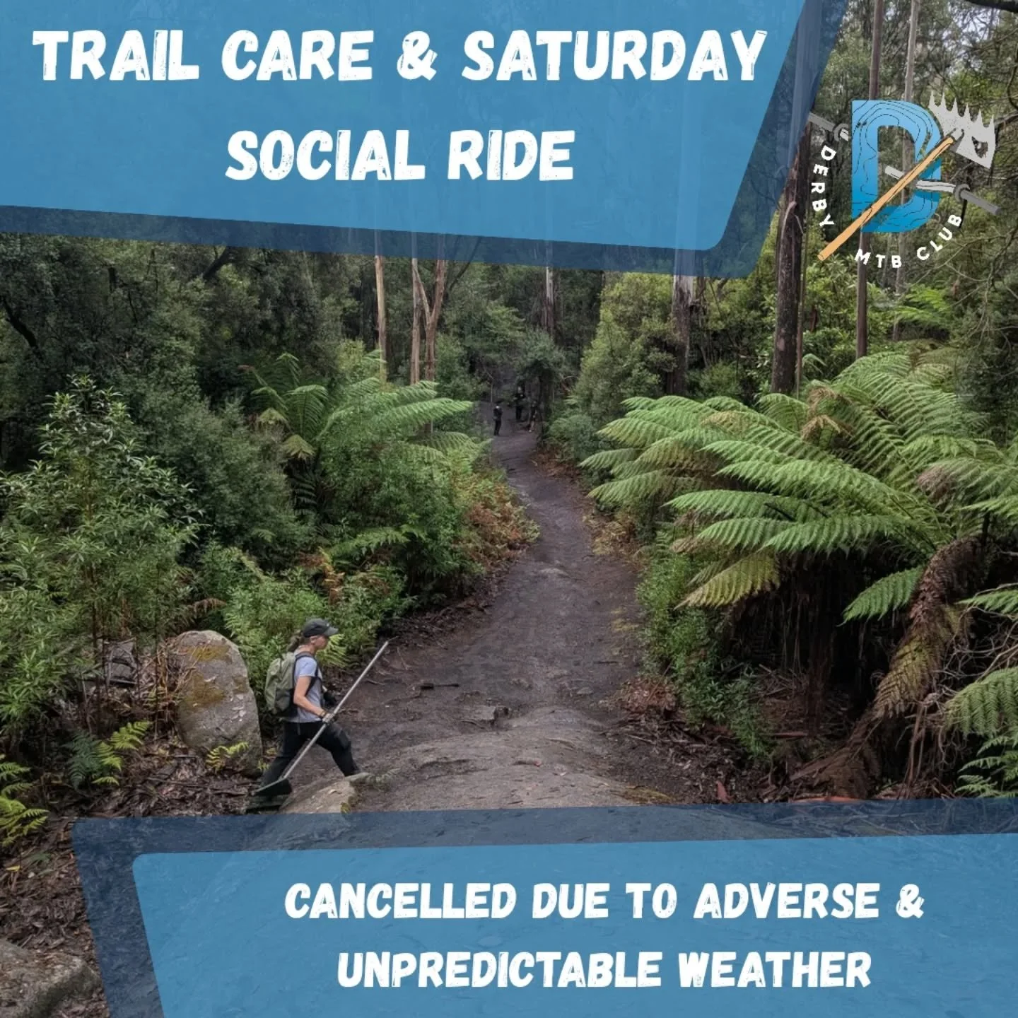 Unfortunately due to heavy rain and unpredictable adverse weather, our Saturday Trail Care Session and social ride are cancelled.

Today's weather is perfect for some sofa surfing and getting those registrations in for our third round of our Enduro M