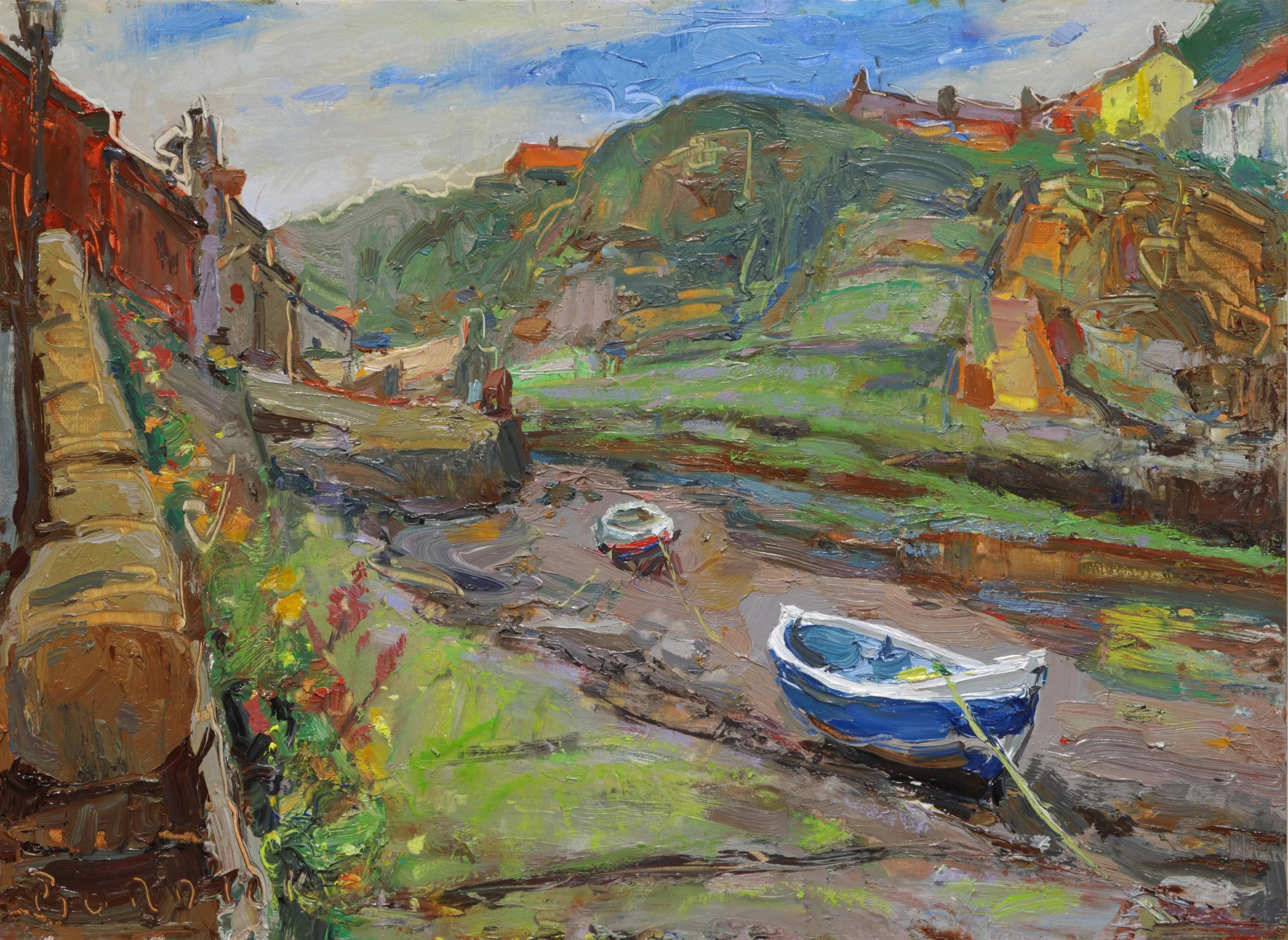 webBoats in low tide, Staithers 12 by 16'.jpg
