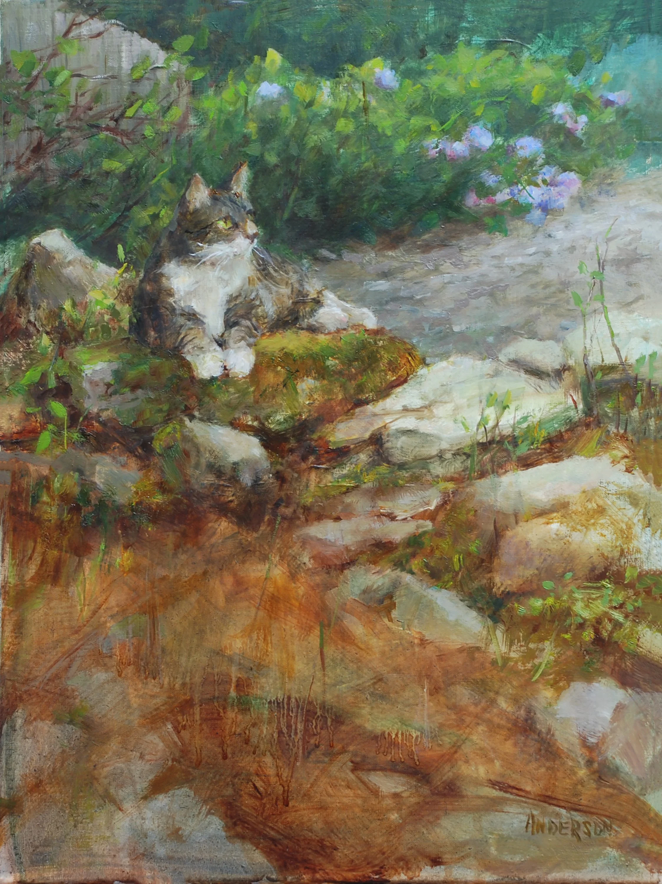Kathy Andersen, An Afternoon Break with Paco, 16x12, $2,400