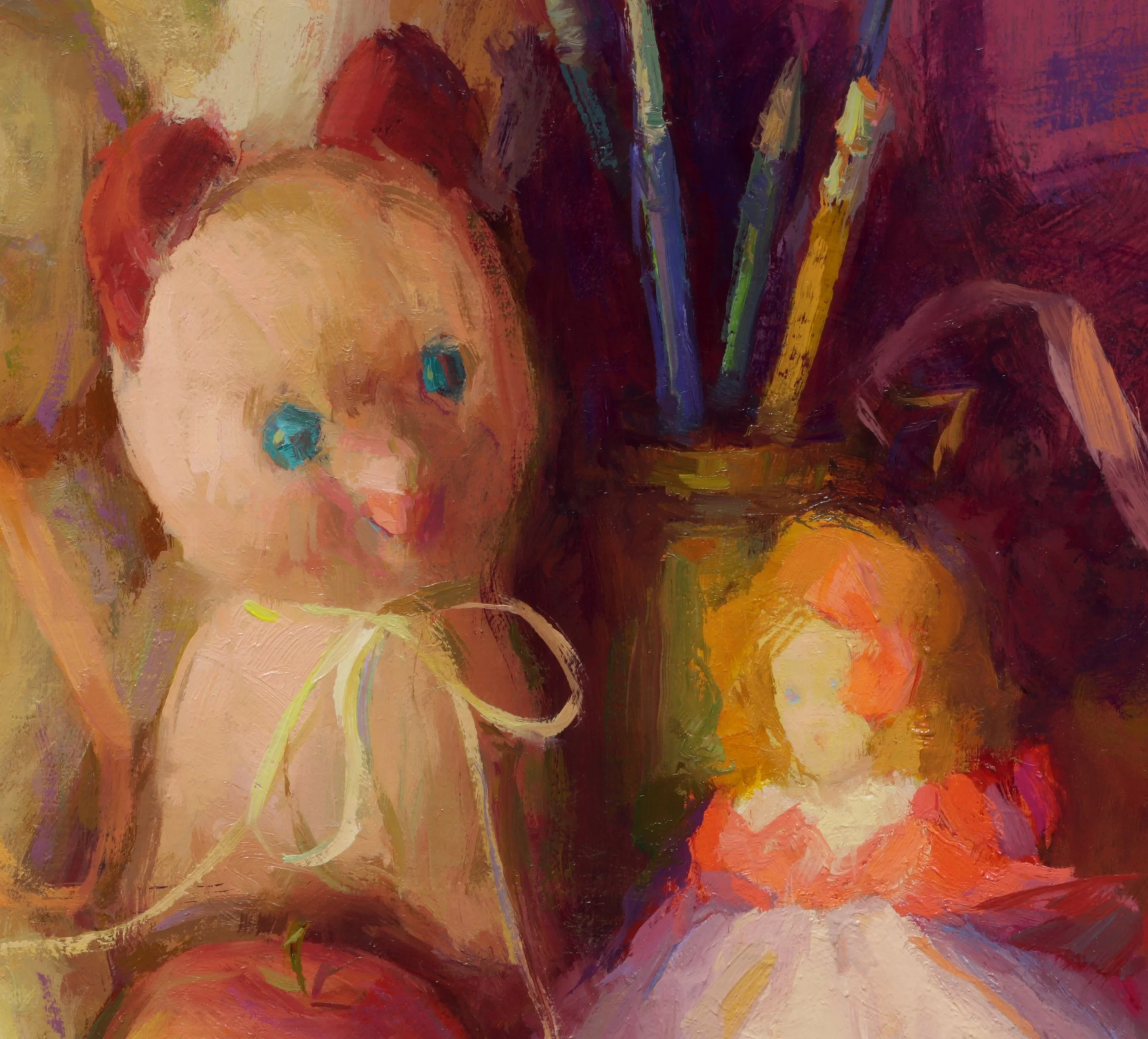 1Stuffed Kitty and Artist Brushes.jpg