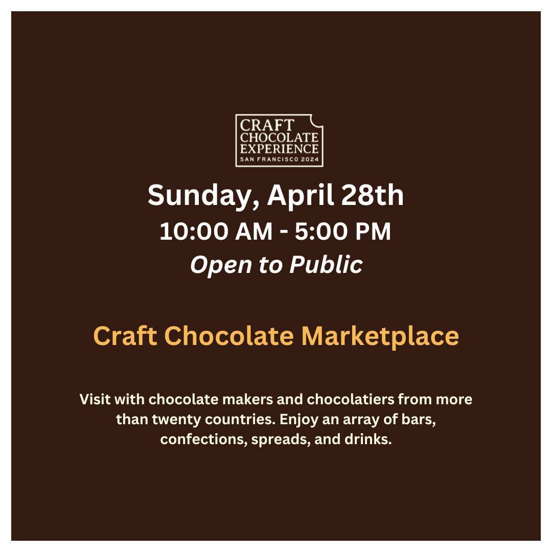 Sunday's Agenda: Part 1! Save this to refer back to!!

Venue: @npuvenues
Sponsor: @dandelionchocolate @gdalesandre
Producer: @montgomeryentertainmentllc

#CraftChocolateExperience #CraftChocolate #ChocolateLovers #BeantoBar #ChocolateFestival #SanFra