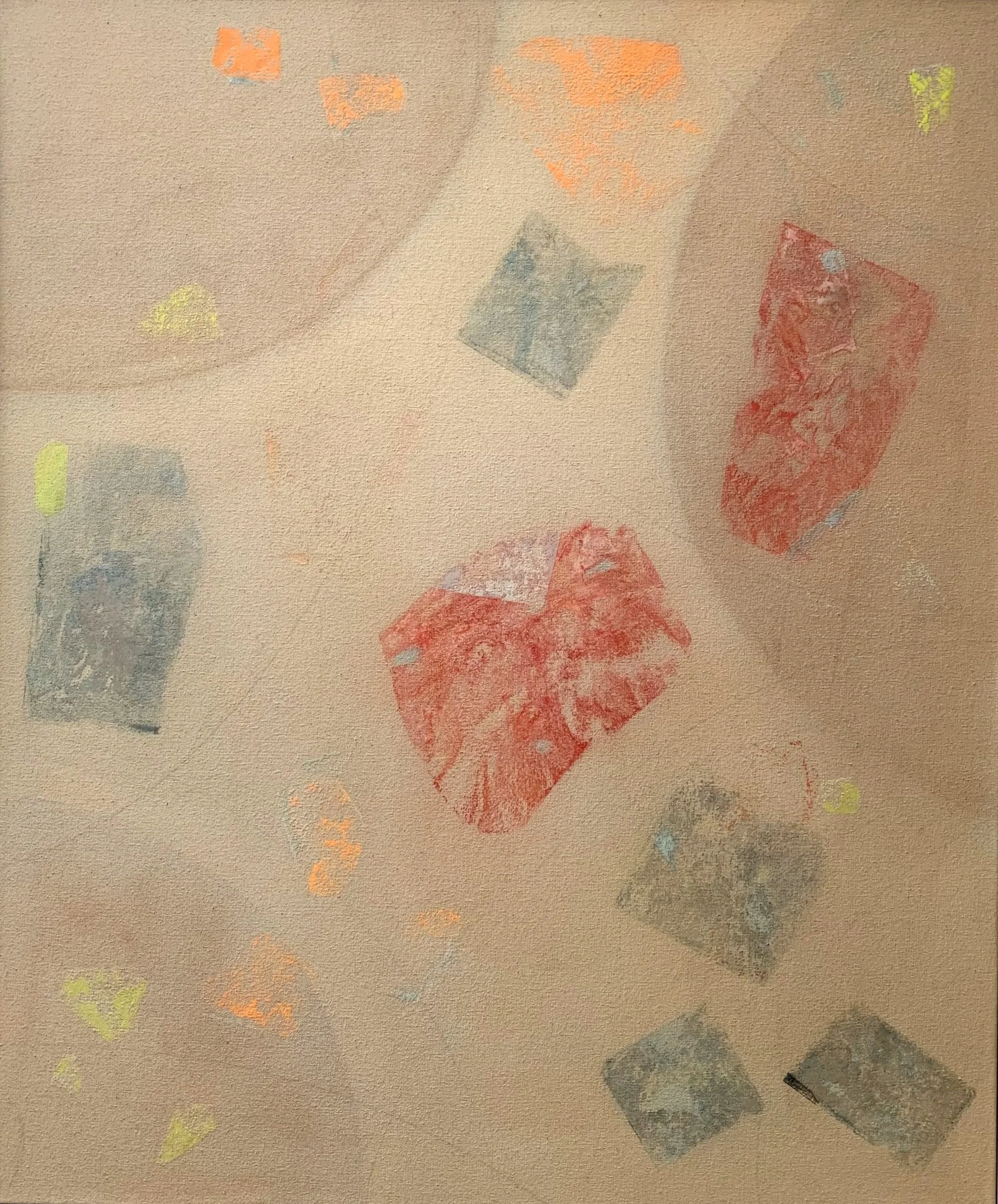 AND THEN WHAT, 2024, combined media on canvas, 37×31 inches.
