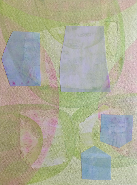  AFTER CHARLOTTE, 2019, combined media on wood, 24 x 18 inches. 