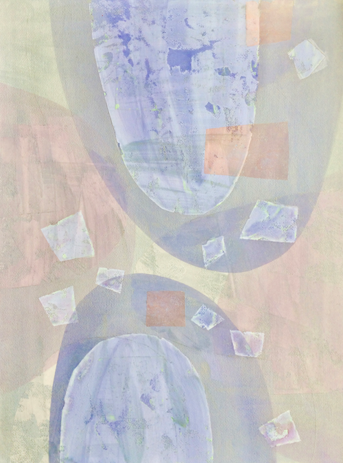  DOUBLE CURVE, 2019, combined media on wood, 27 x19 inches. 