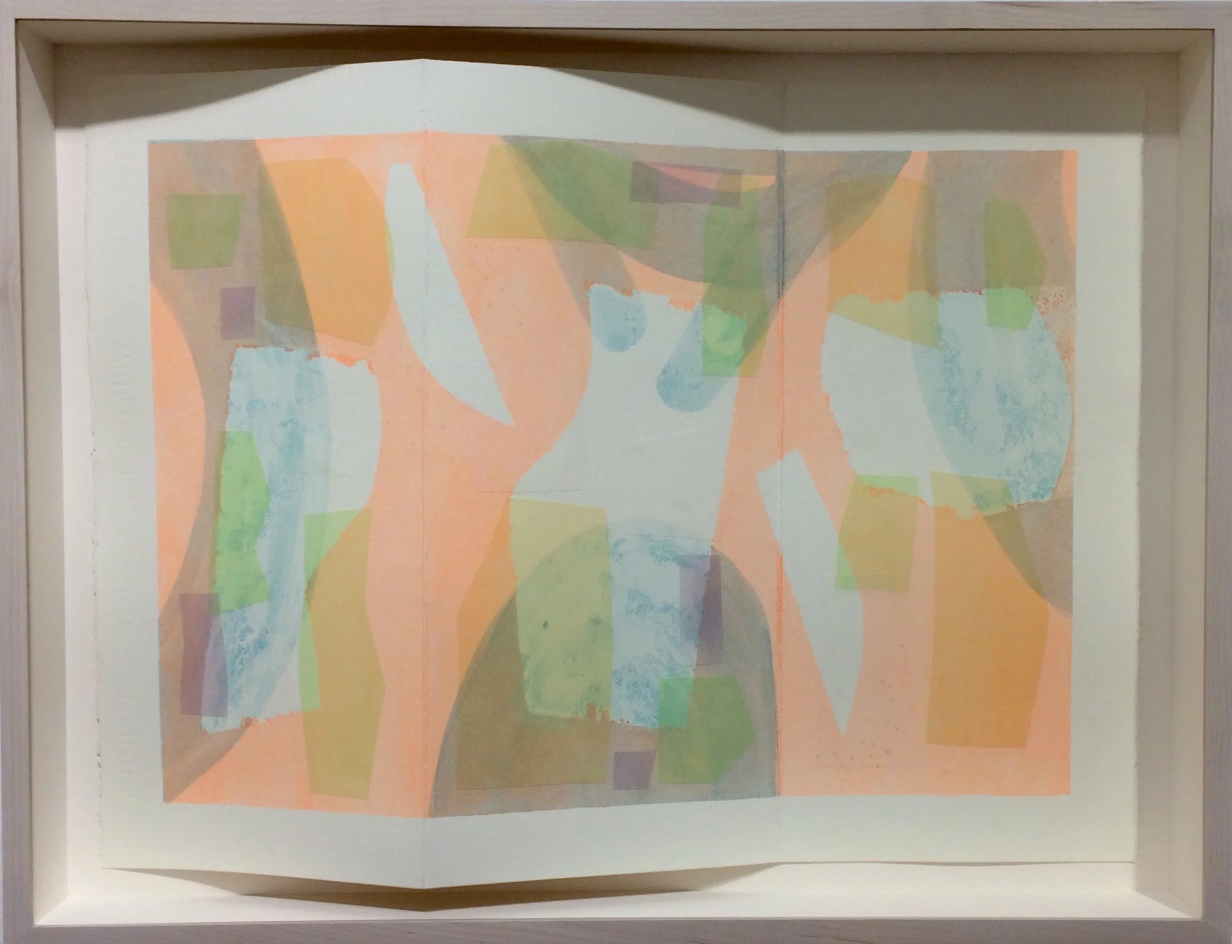  HEATH, 2018, combined media on 300 lb. bi-folded paper, 25 × 32 inches. 