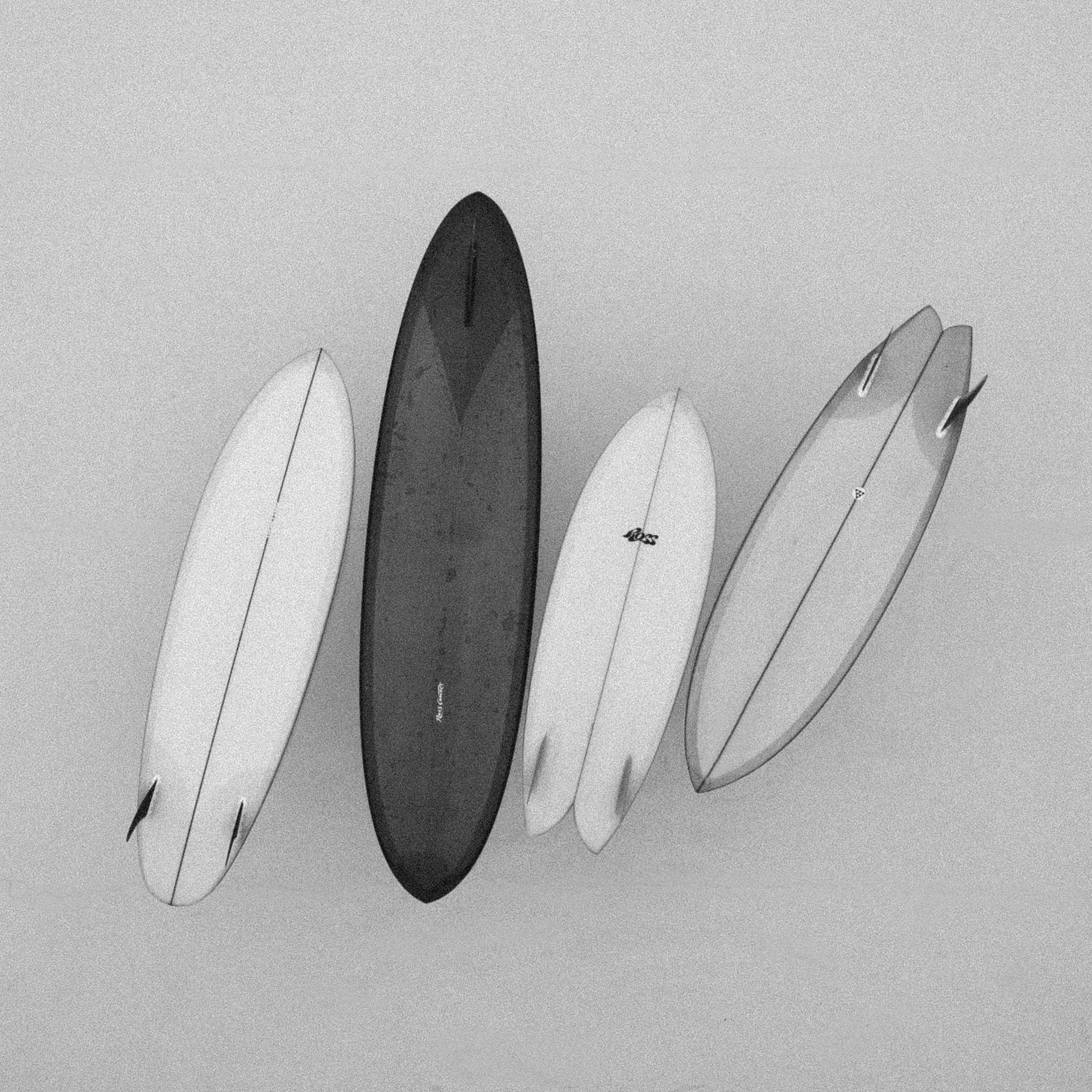 A quiver to cover pretty much anything the ocean throws at you. From left to right - Ocean Tracer Squash Tail, Good Karma, Tropical Keel, Surya.
