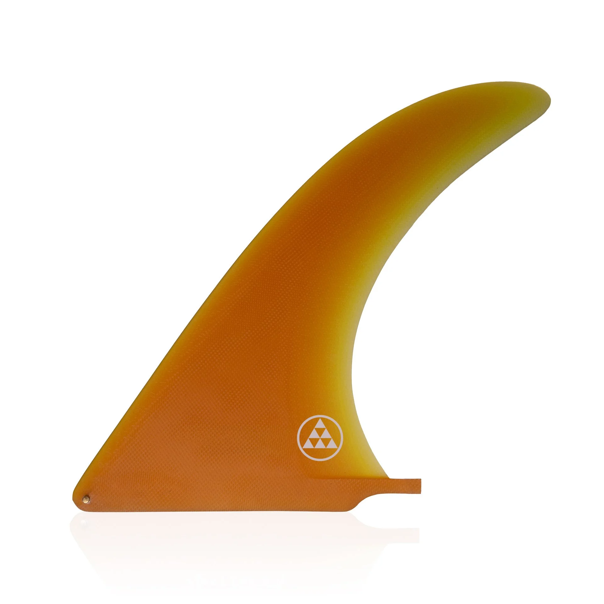 orange rake longboard fin bali.jpg