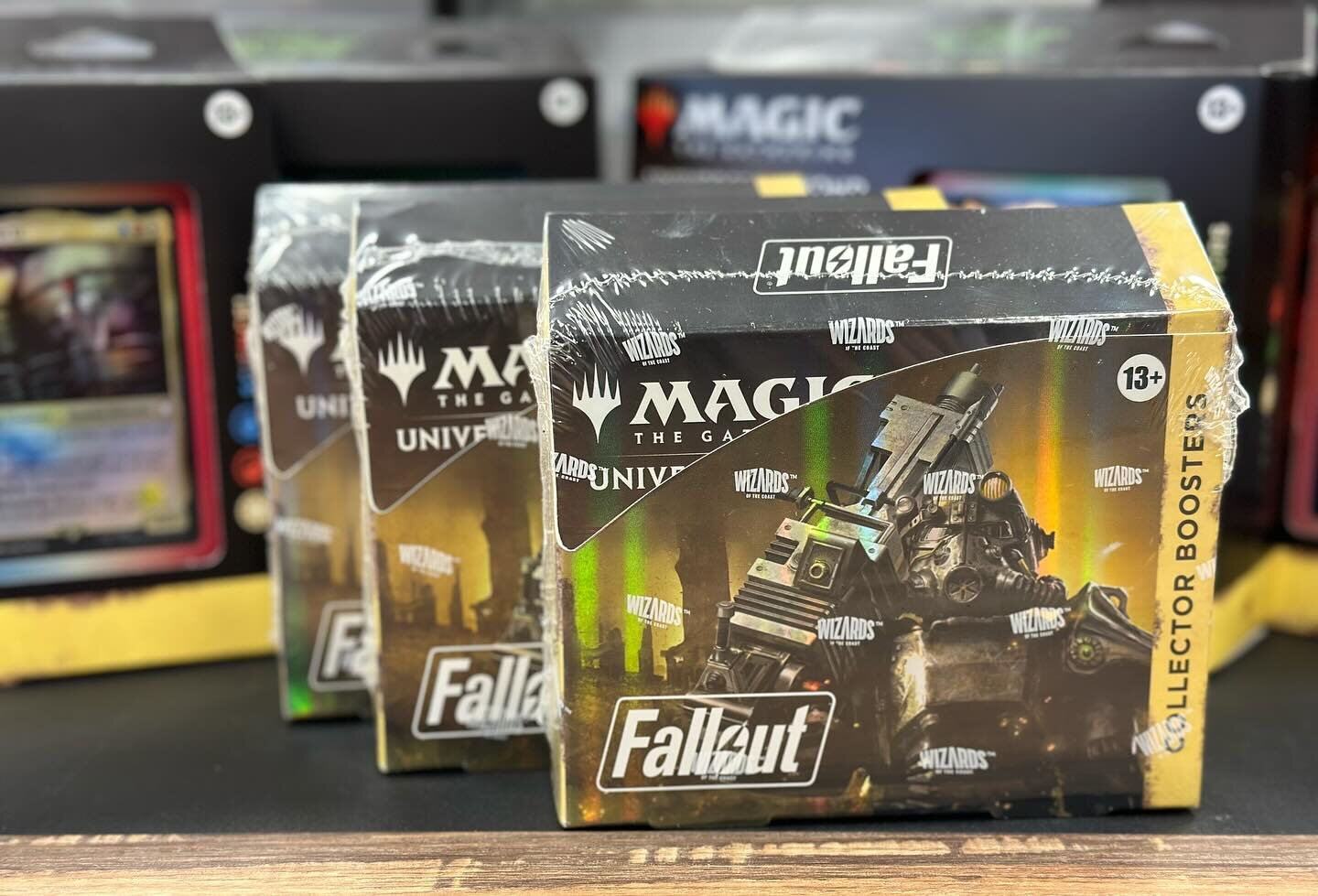 🚨NEW RELEASE🚨

@wizards_magic Magic the Gathering: Fallout has arrived! 

We have a limited number of collectors boosters and a good deal of commander decks! 

Stop in early because these won&rsquo;t last through today. 

2891 Jones Franklin Rd. In