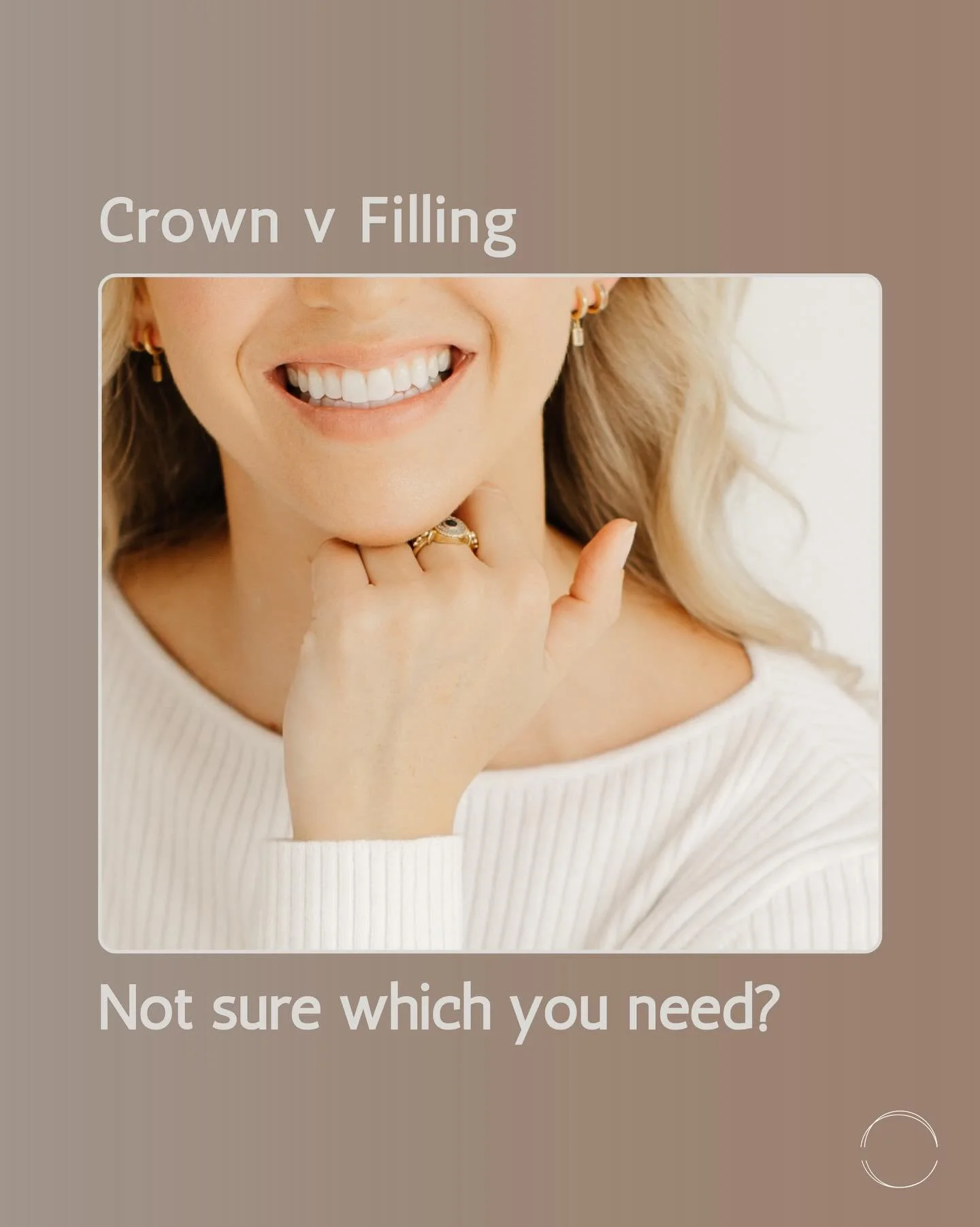 Ever wondered  the difference? 

🤕 Fillings fix small to medium problems think like decay or chips.

👑 Crowns fix bigger problems like cracks, large breaks, or teeth that just don&rsquo;t have enough strength left.

Think of it like this:
 A fillin