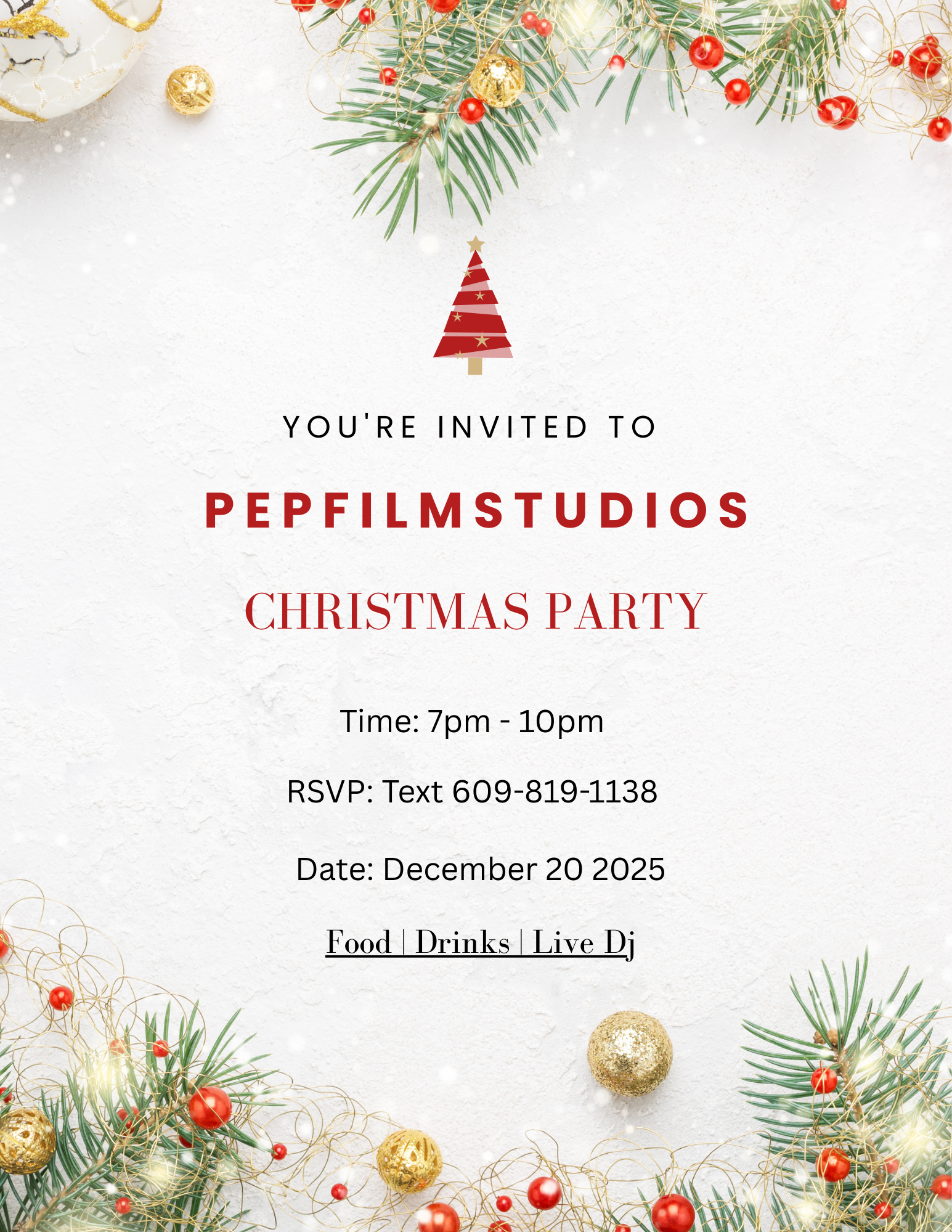 PepFilmStudios Announces December 20th Christmas Party — A Community Celebration Hosted by Derrick Peprah
