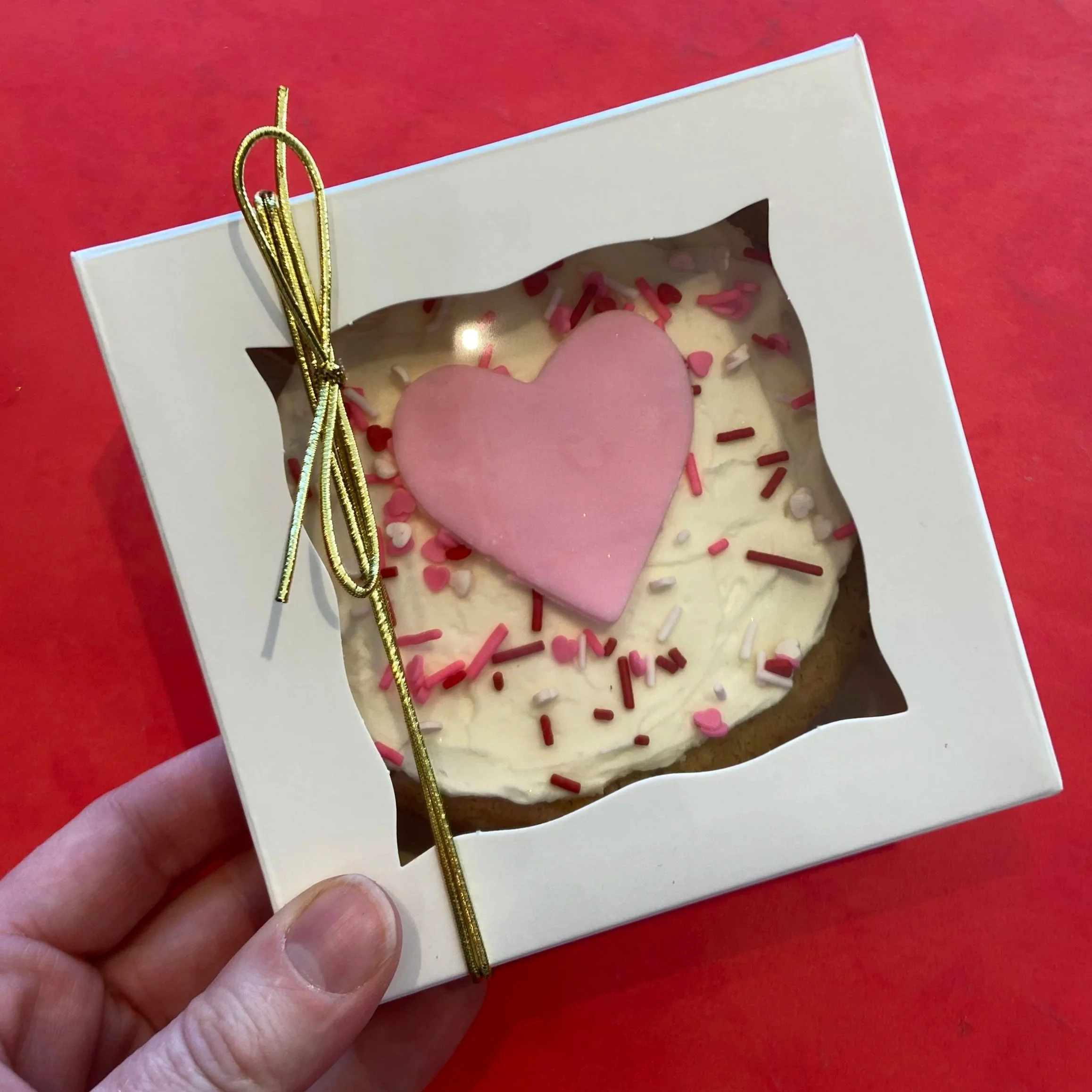 Valentine's Day Single Gift Box - Individual Full Sized Cookies