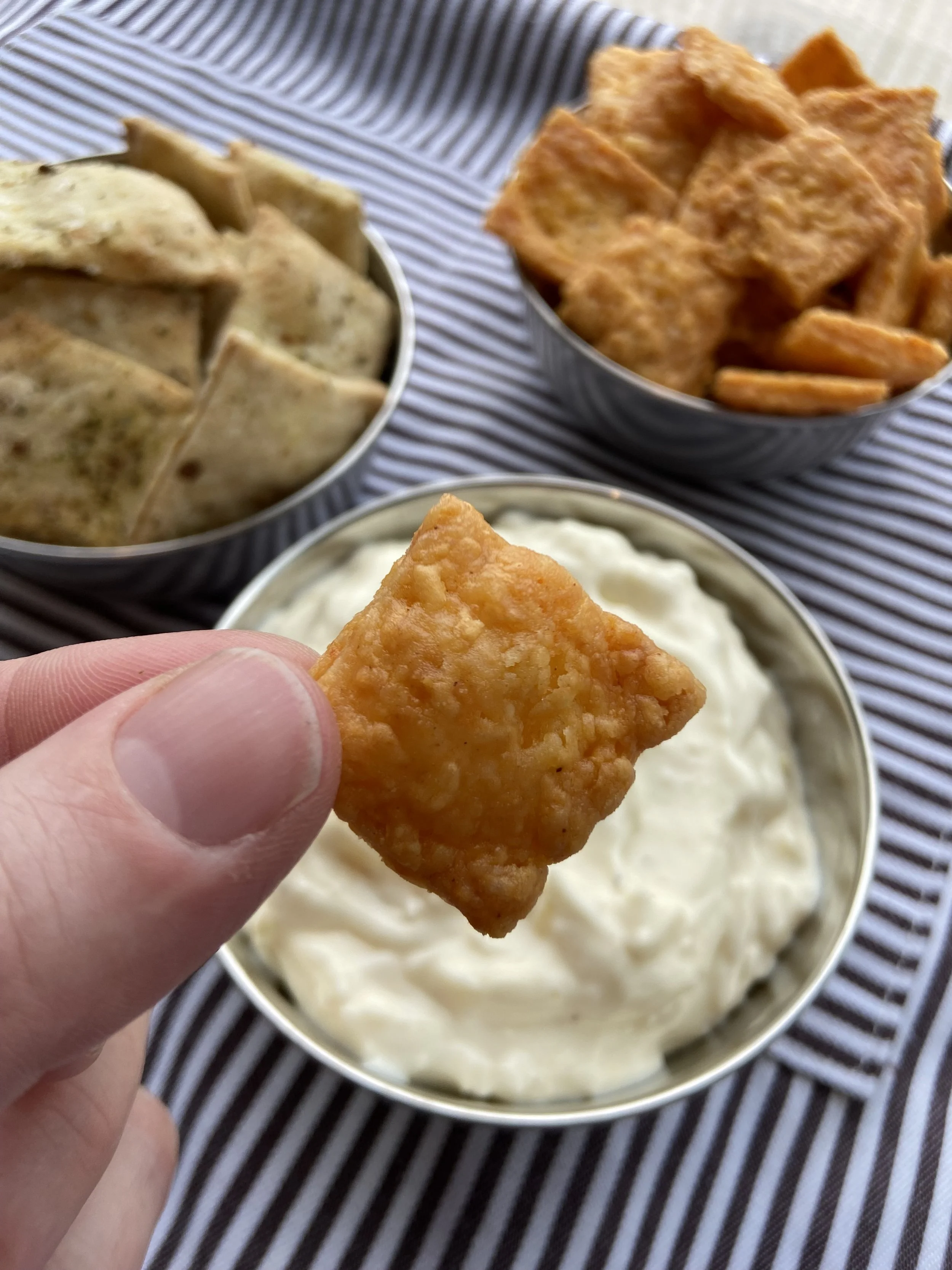 Crispy Crackers and Dip Baking Class