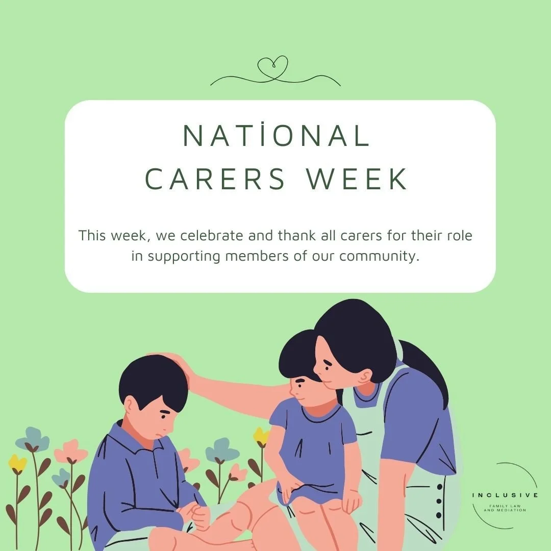NATIONAL CARERS WEEK

13 to 19 October 2024 is National Carers Week in Australia.

National Carers Week aims to raise community awareness about the diversity of carers and their caring roles. Carers may care for friends or relatives for a variety of 