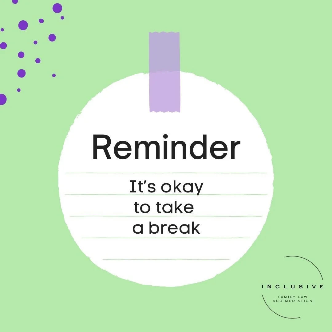 IT IS TIME FOR A BREAK!

2023/2024 was a big financial year for our practice. We rebranded, launched a new website and grew our mediation practice. 

We are committed to providing a high level of service to our clients. In order to continue deliverin