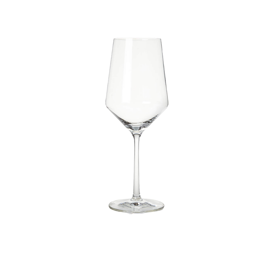 Empty wine glass isolated on a white background