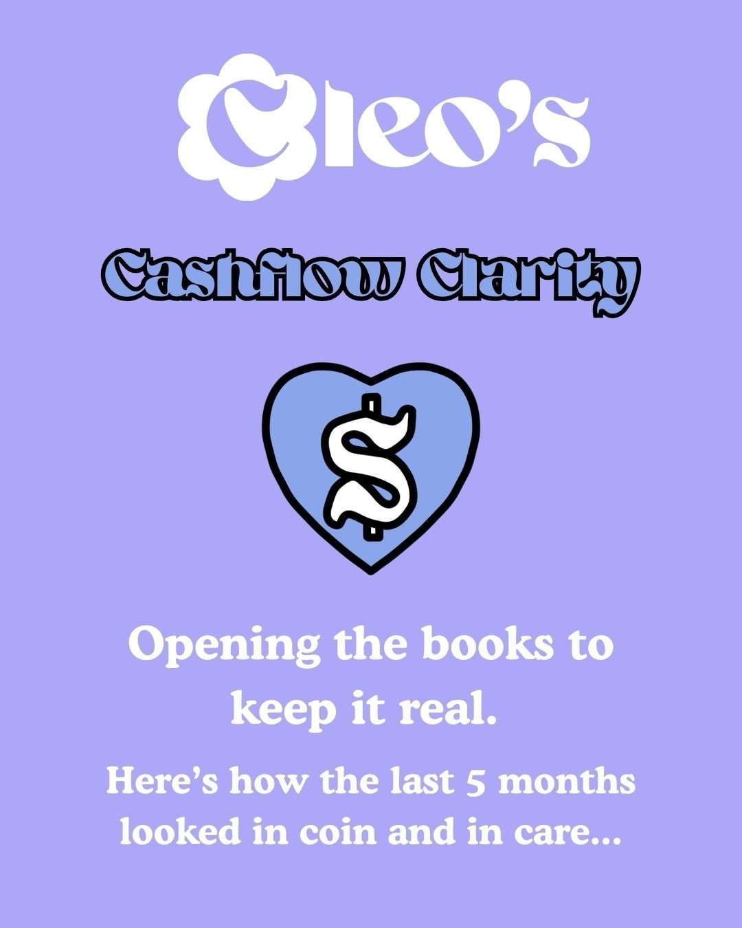💸Cashflow Clarity💸 
Opening the books to keep it real. 
Here&rsquo;s how the last 5 months looked in coin and in care...

💰What came in:
Total Revenue: $13,153
Number of Clients Seen: 97
Number of Comfort Sessions provided:14

🧾What went out:
Ove