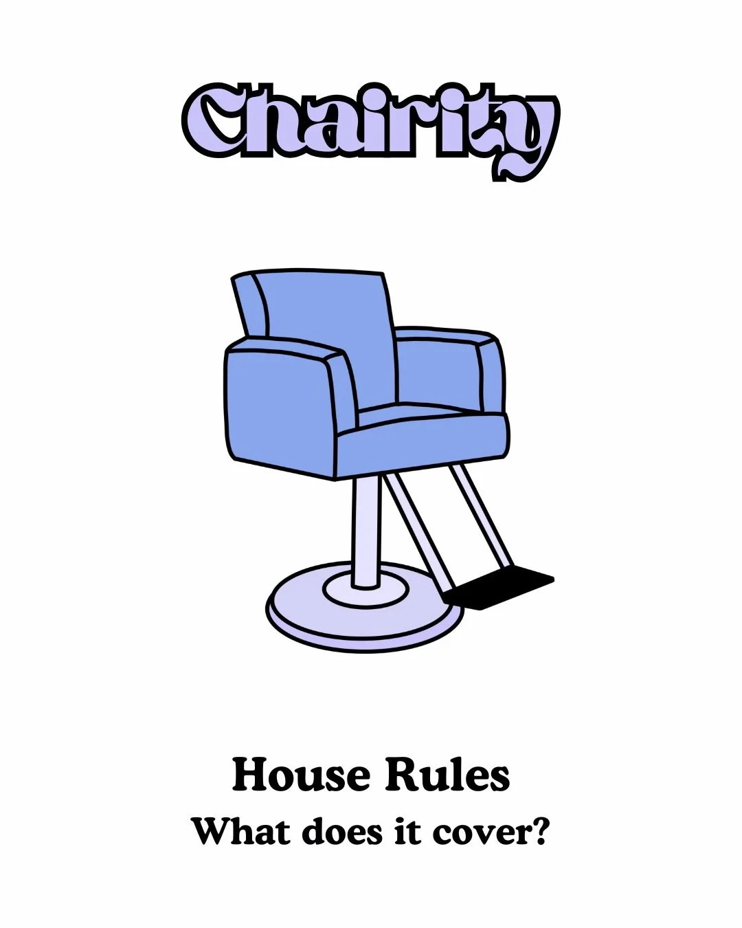 House Rules: What does Chairity cover?

Chairity is designed to support access to essential, gender-affirming care.
Consults, cuts and styling can have a huge impact - especially at the beginning of your journey.
Book in with me for a free or Pay-wha