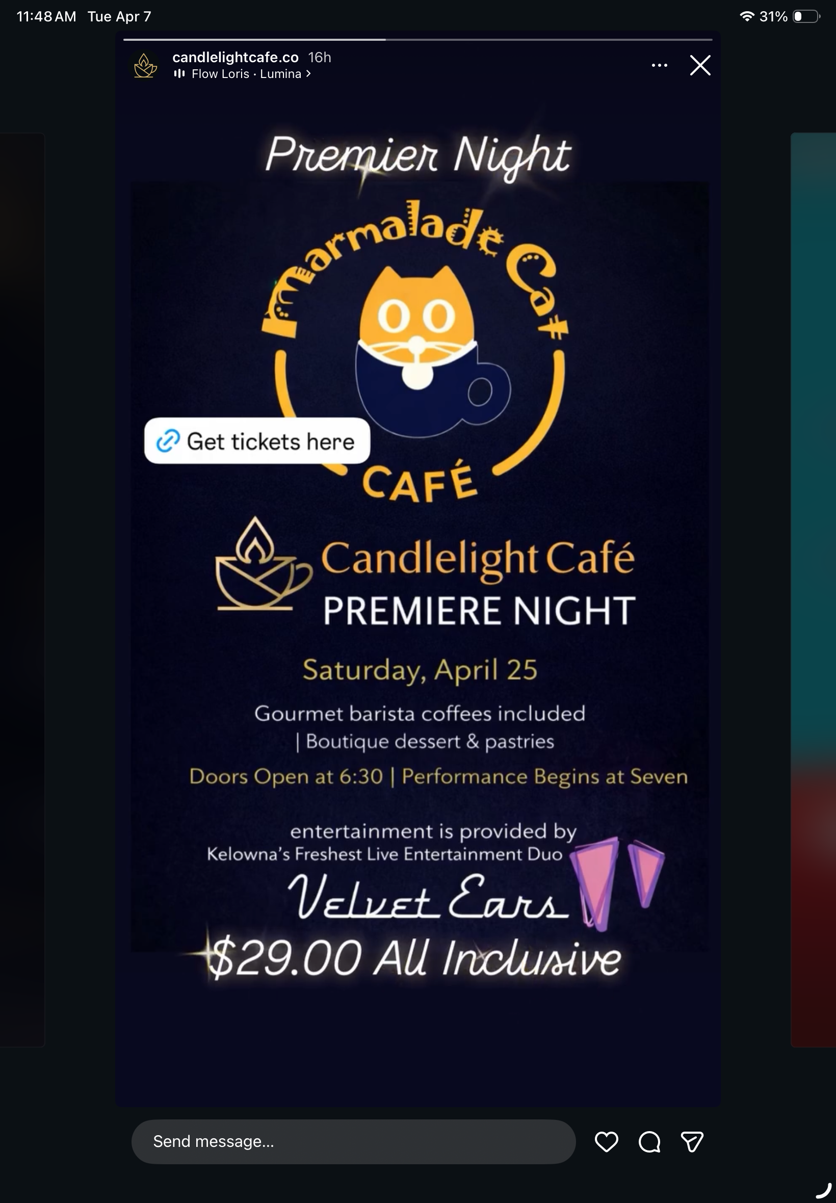 Candlelight Café Premiere Night