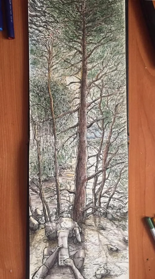 Sketched this at Lake Ginninderra, right before the infamous 2020 bushfire smoke covered the entire city like a blanket of doom.
