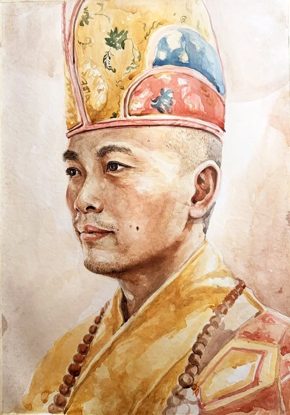 Venerable Thích Hạnh Viên -
Watercolour on paper, 29.7x42cm, 2026