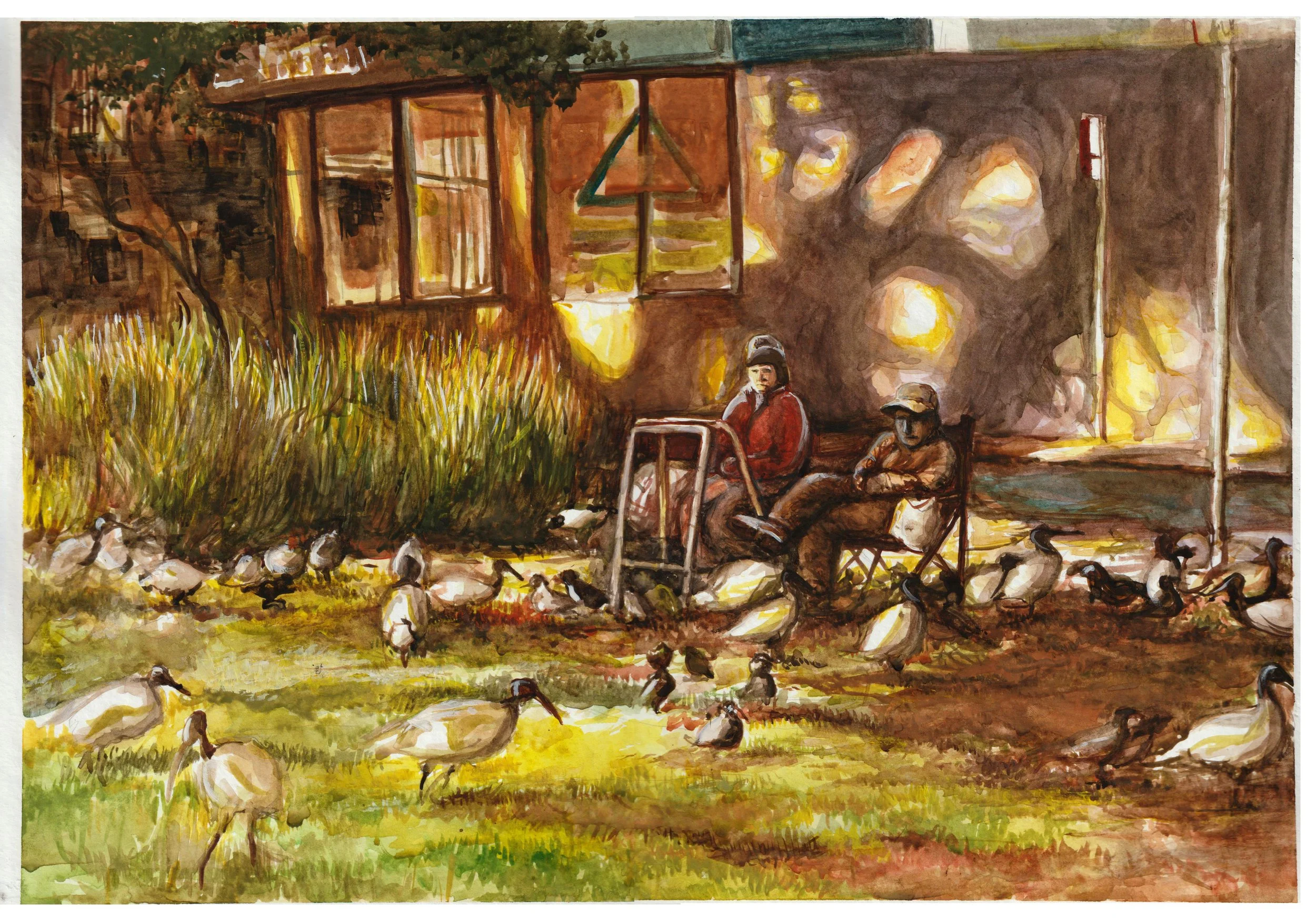 Tranquility-
Watercolour on paper, 42x29.7cm, 2024