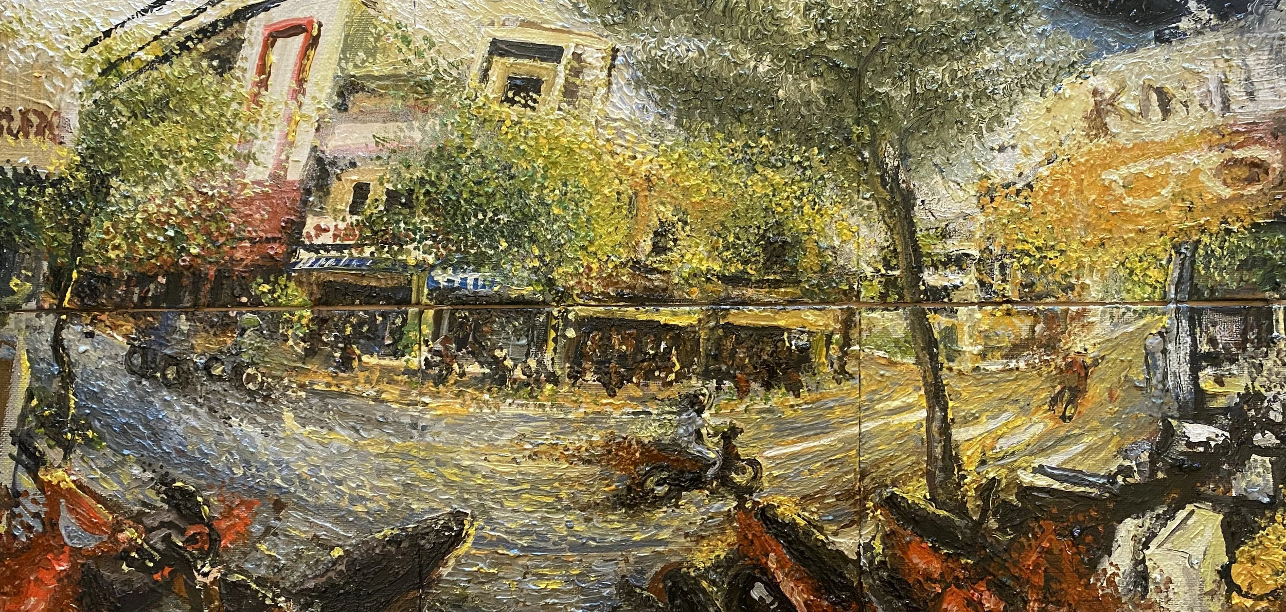 An afternoon at Danang-
Oil on canvas board, 6pcs x 12.7x 17.8cm, 2022