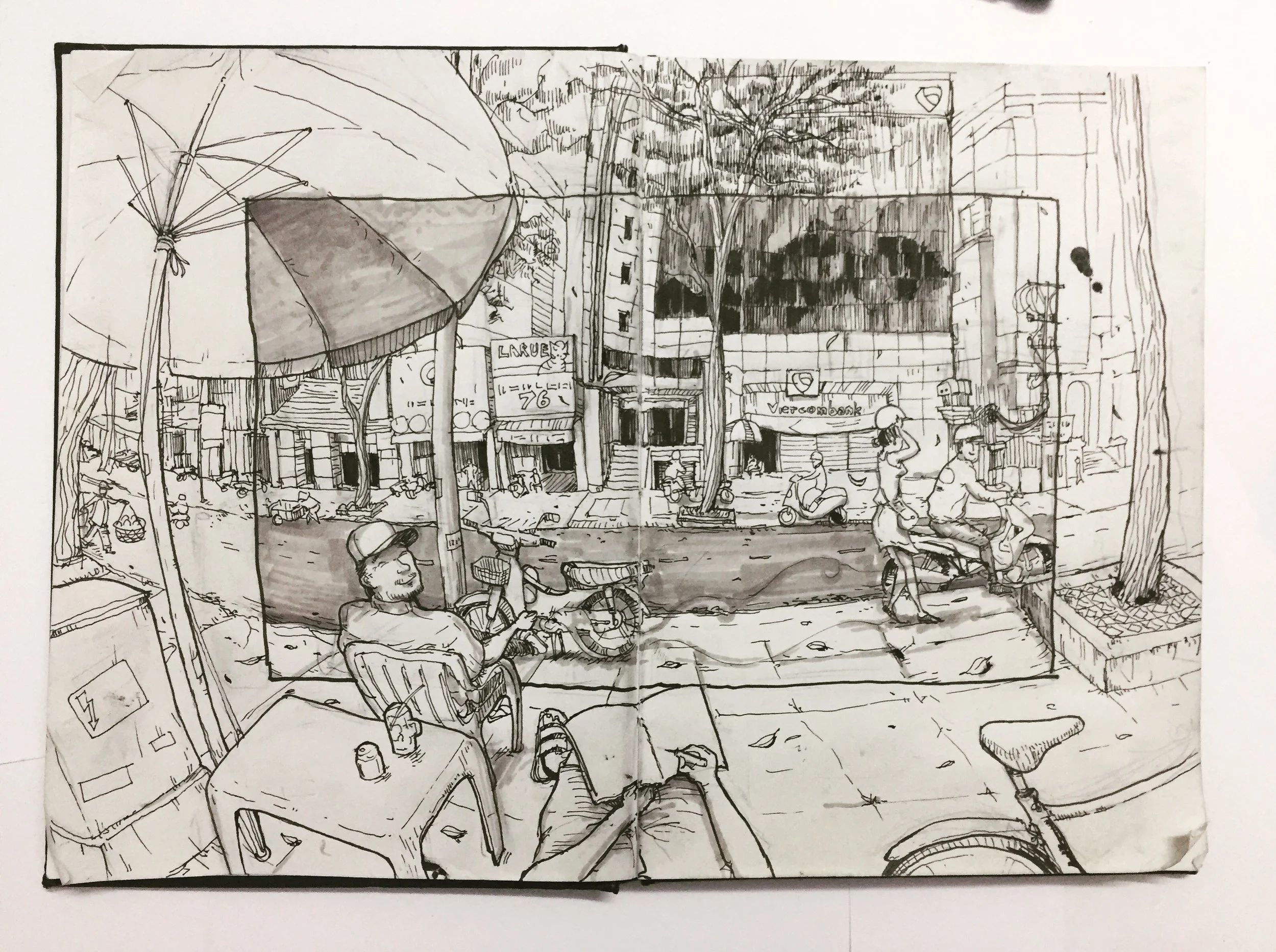 It’s been slow lately, but I still have regular customers, son - a xe om driver.
