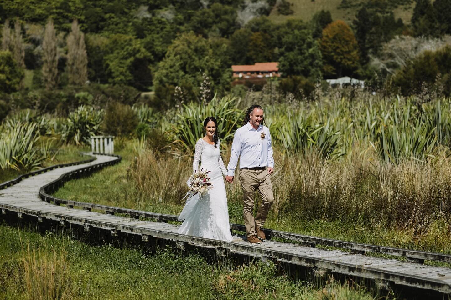 The Lake Ōkāreka boardwalk is just a stone's throw from Longfords, and just another beautiful spot on offer for snapping dreamy lakeside photos. 

I spy our homestead and marquee in the background of Courtney + Aaron's beautiful photos, captured by t